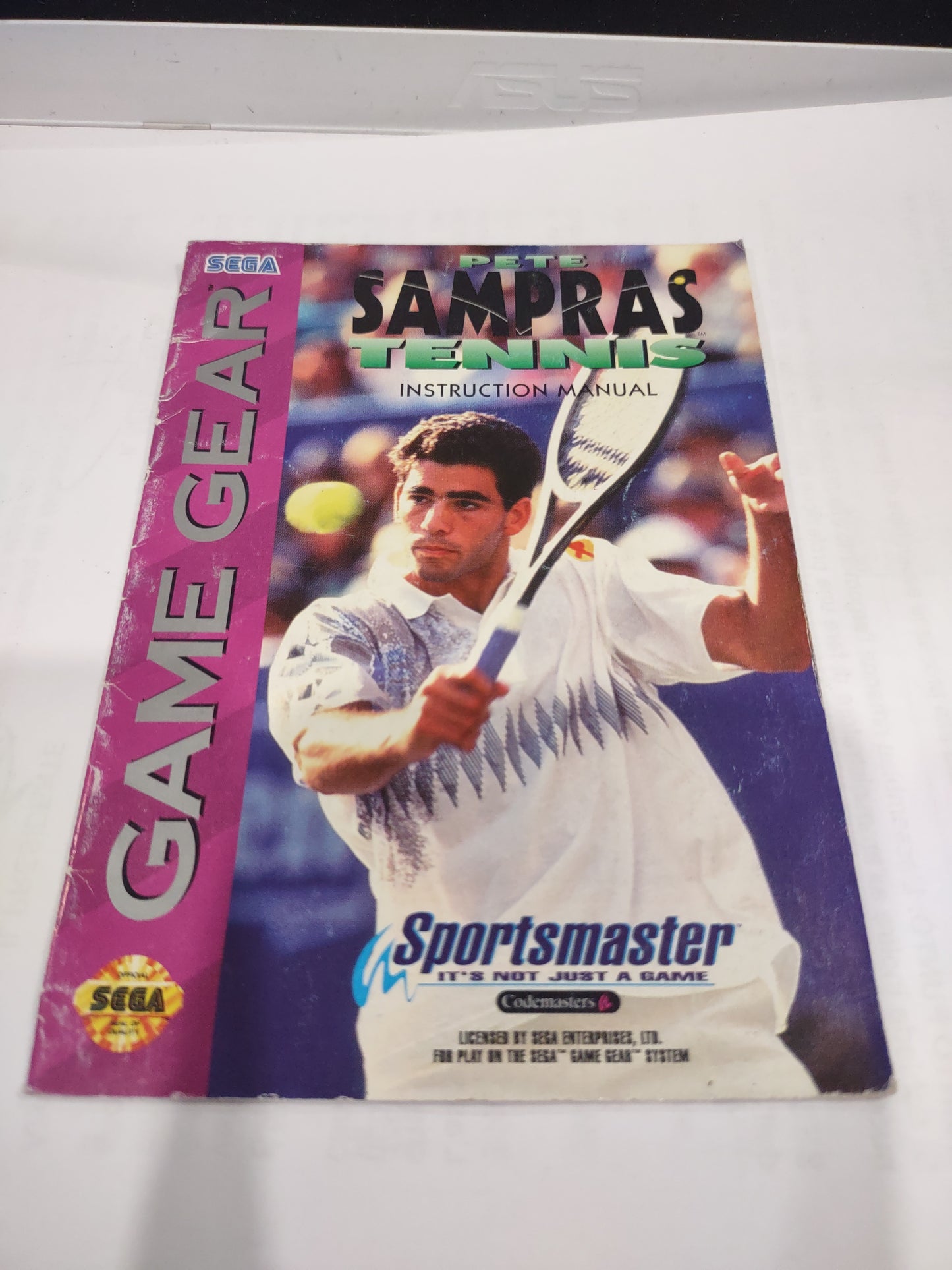 Libretto istruzioni sega gamegear pete Sampras tennis