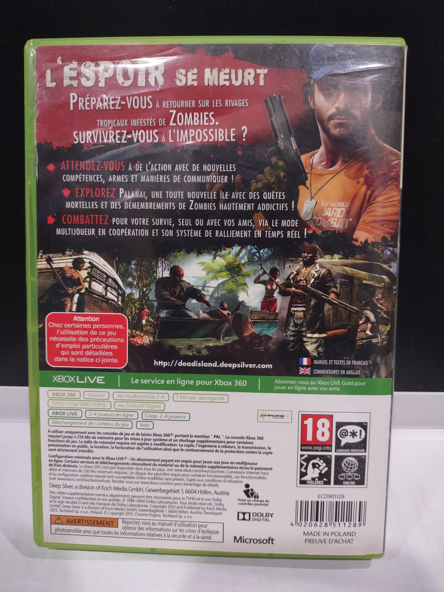 Gioco Xbox 360 dead Island riptide