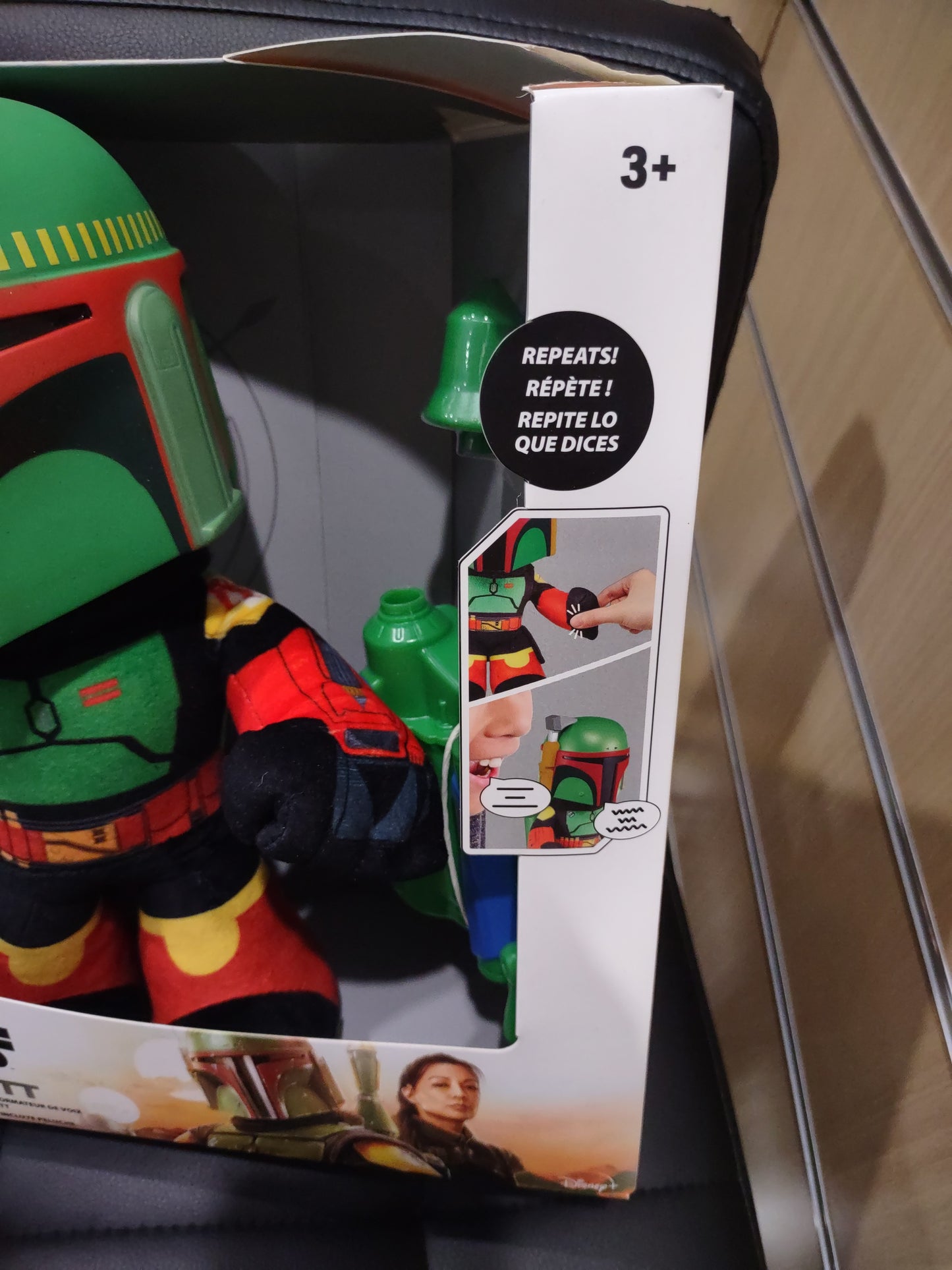 Mattel figure star wars the book of Boba fett peluche interattivo ripetitore di voce