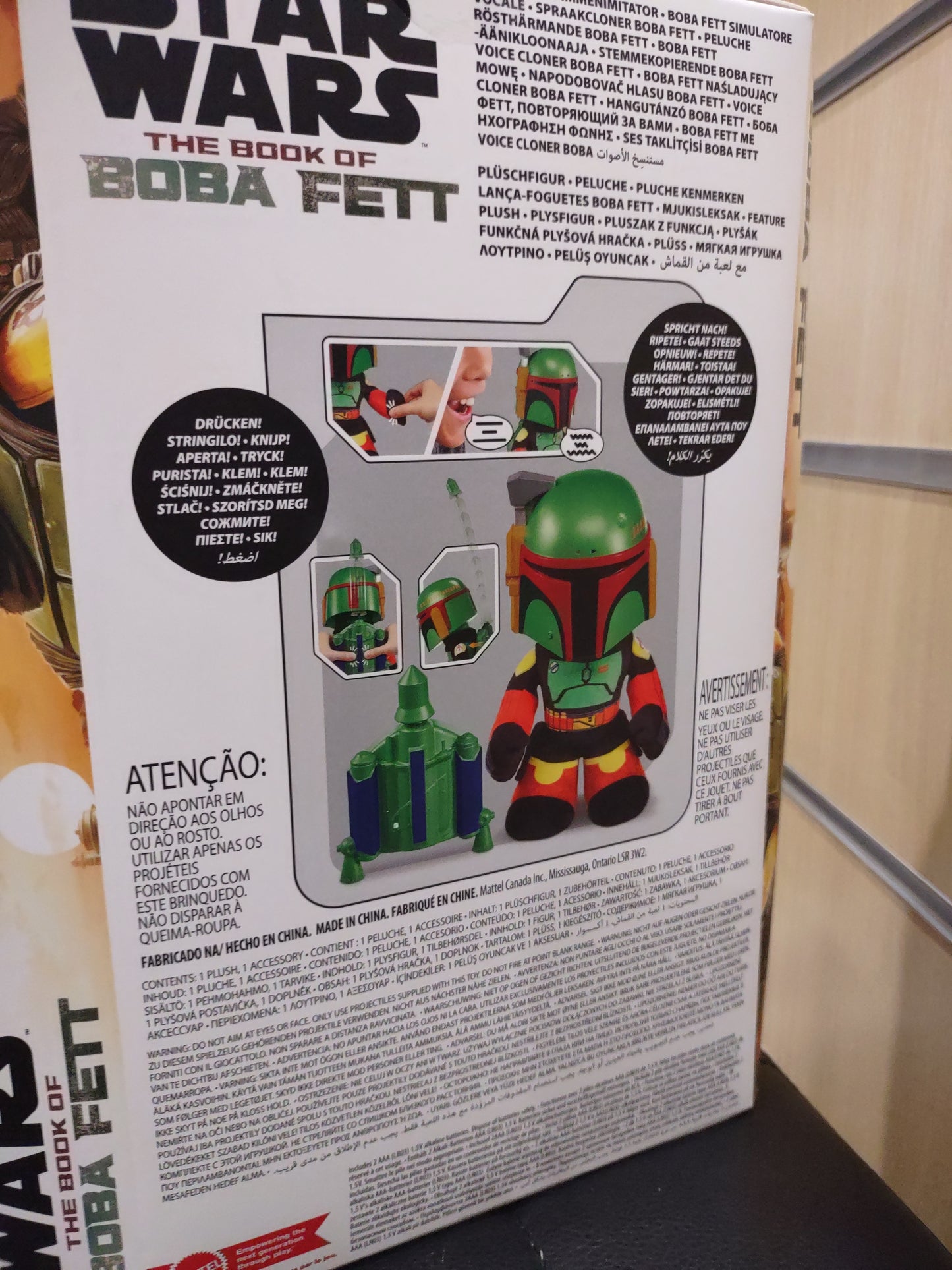 Mattel figure star wars the book of Boba fett peluche interattivo ripetitore di voce