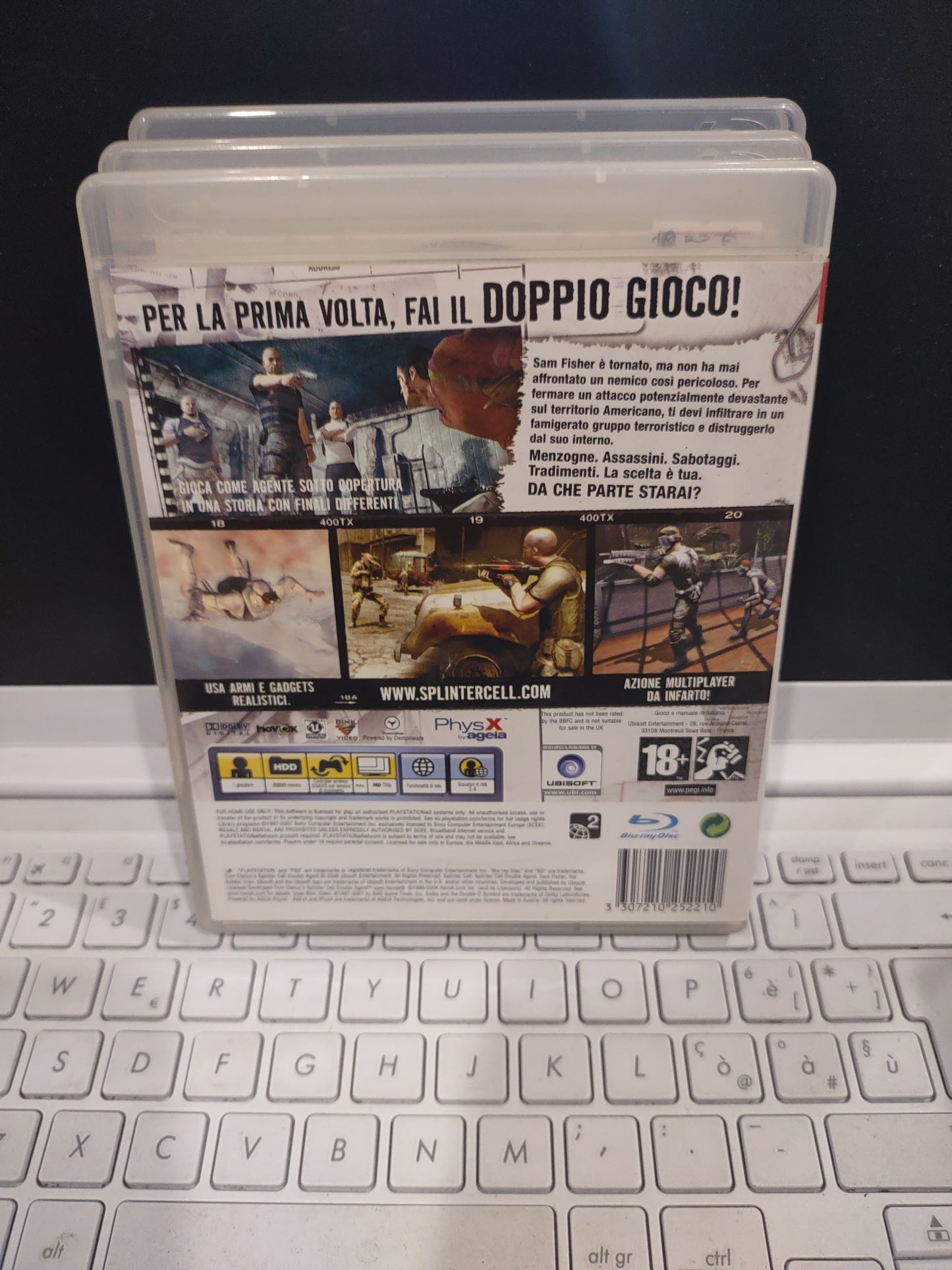 Gioco PlayStation ps3 Tom clancy's sprinter cell Double agent