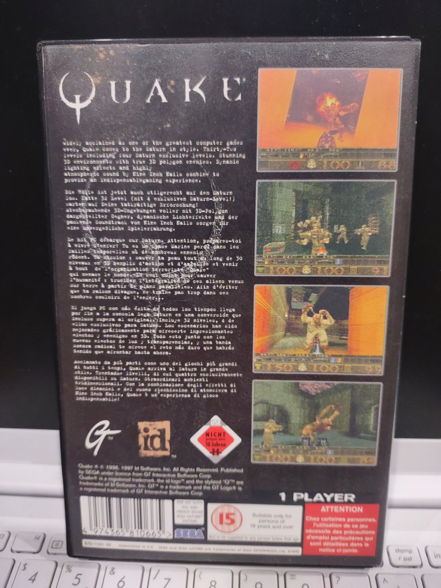 Gioco sega Saturn quake completo