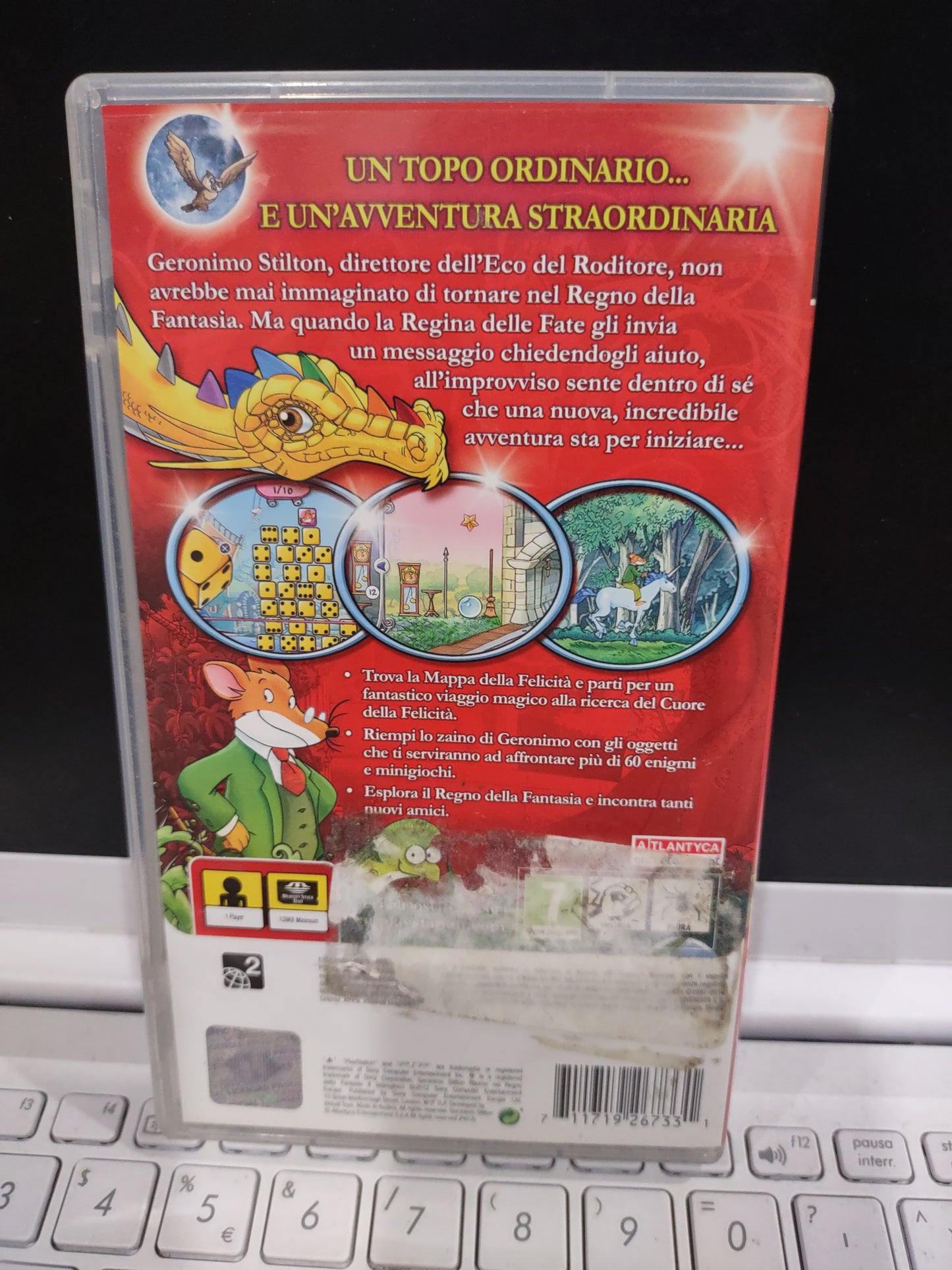 Gioco PSP playstation Geronimo Stilton ritorno nel regno della fantasia