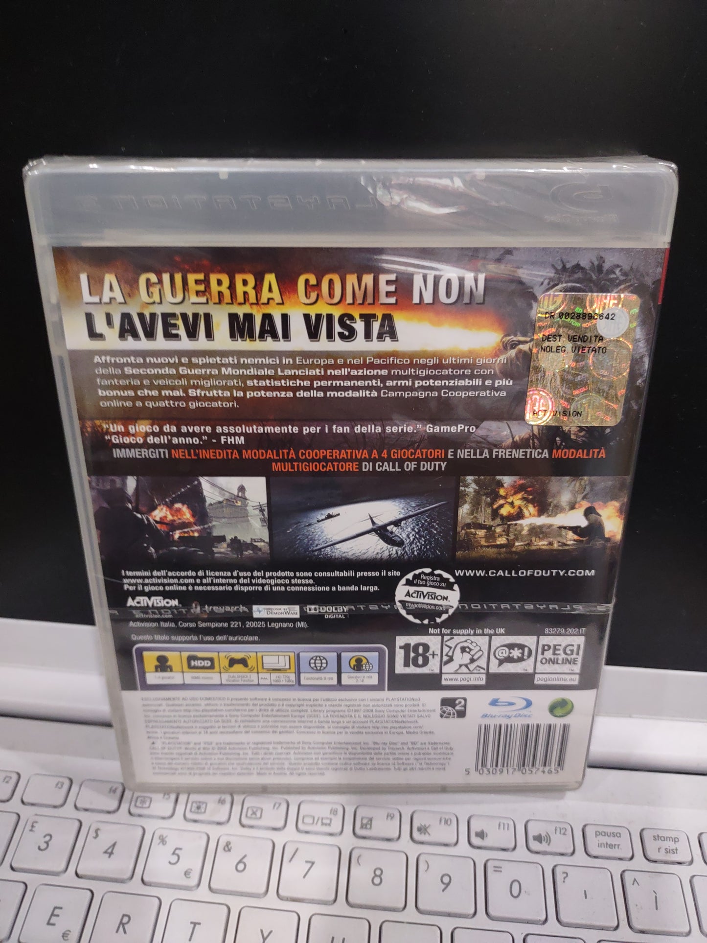 Gioco PlayStation ps3 call of duty world at war