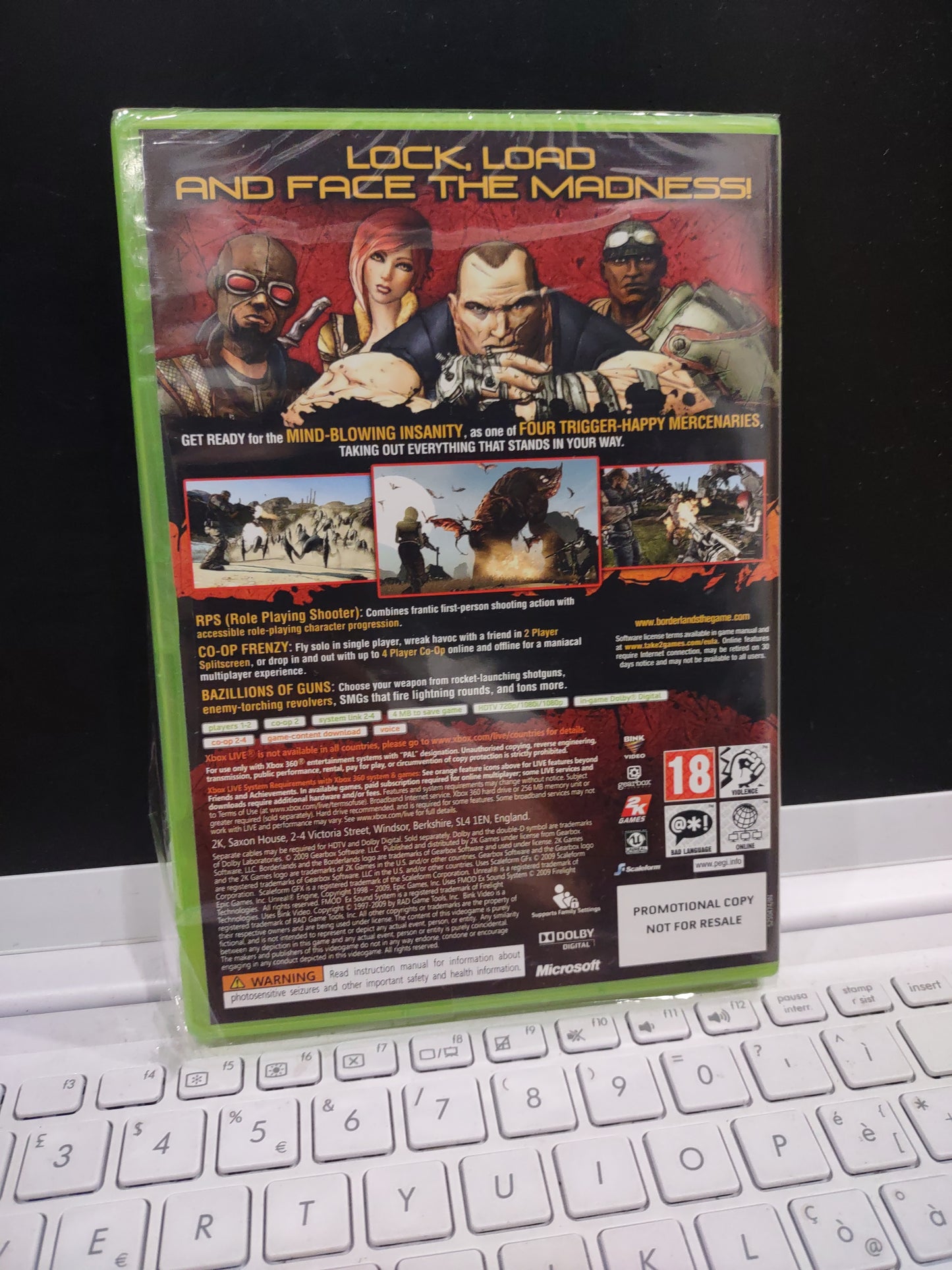 Gioco Xbox 360 Borderlands promotional Copy