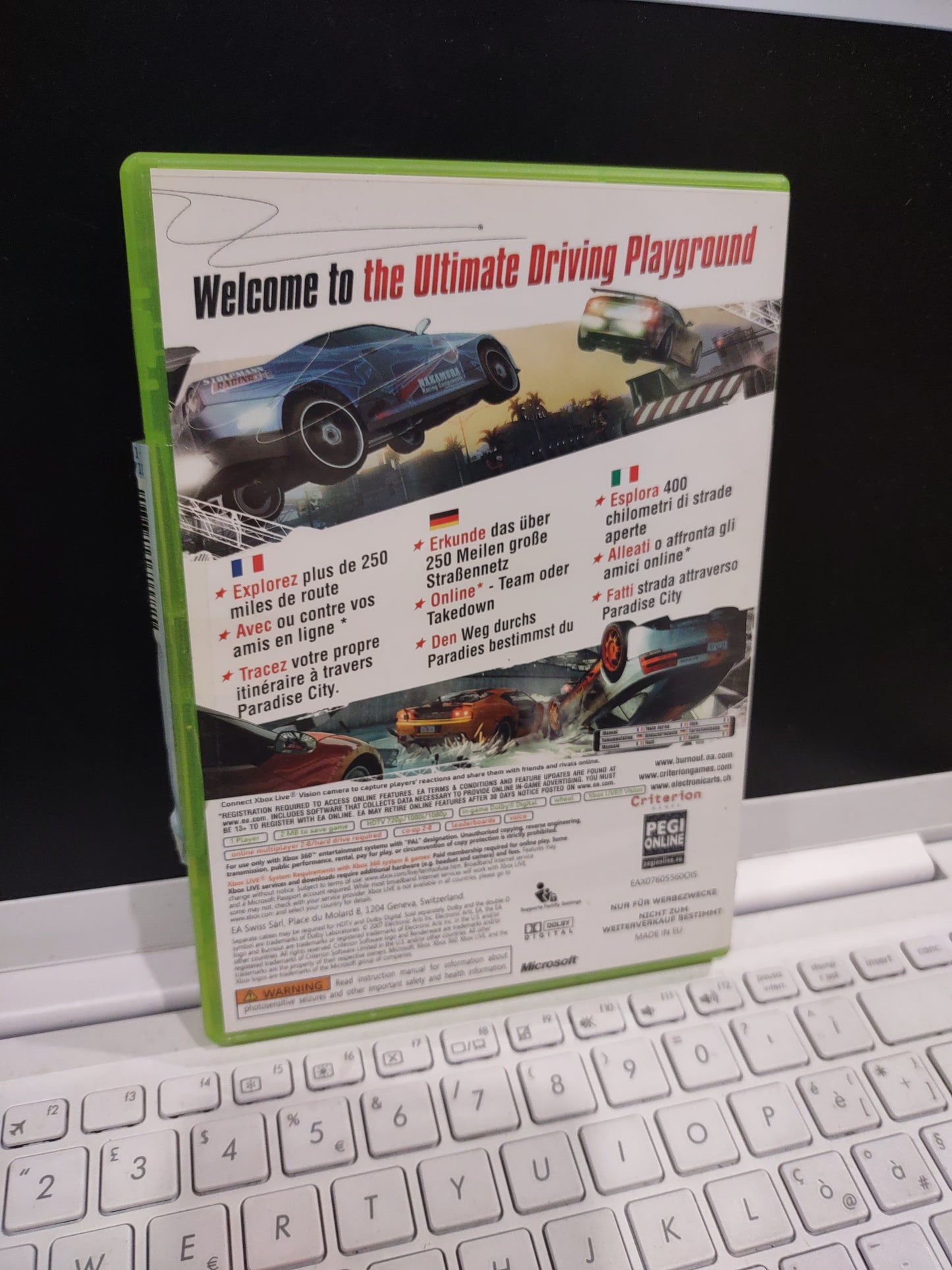 Gioco Xbox 360 promotional Copy burnout Paradise