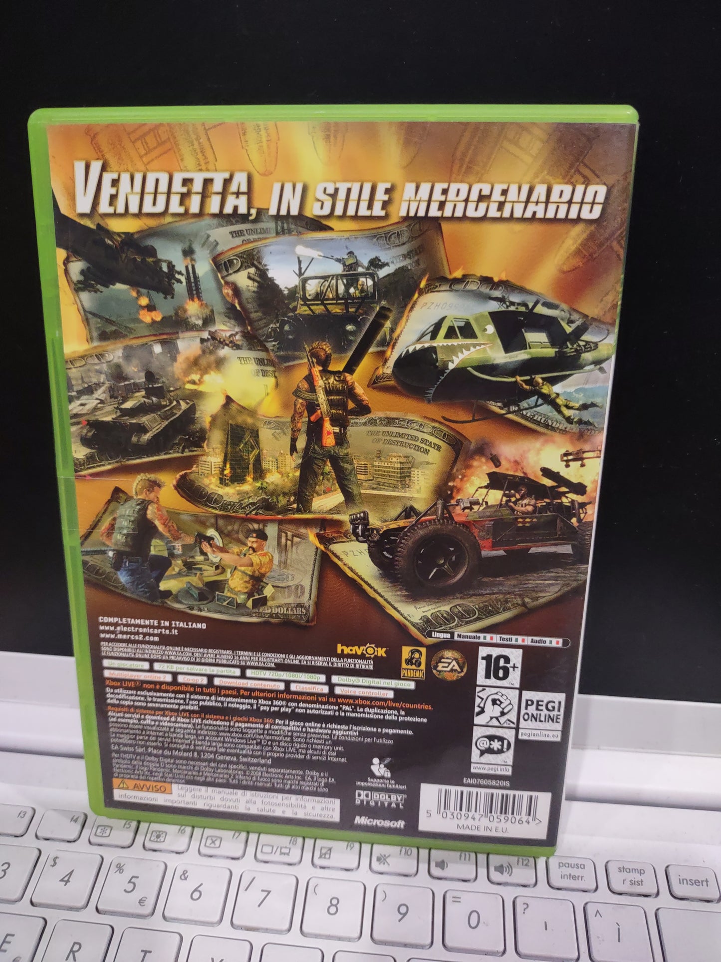 Gioco Xbox 360 mercenaries 2 Inferno di fuoco