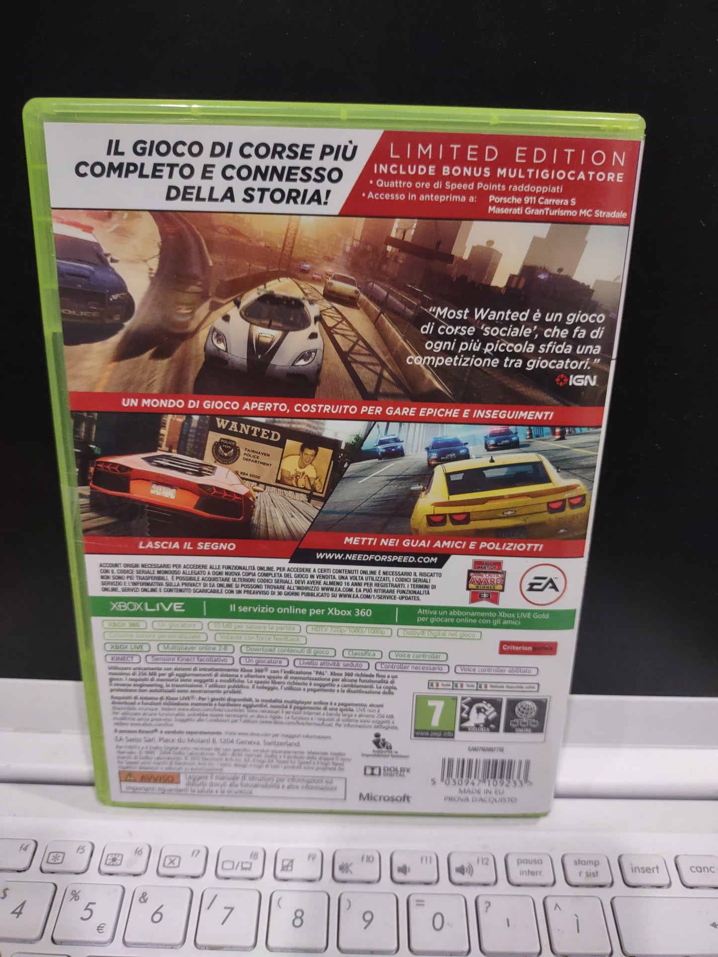 Gioco Xbox 360 Need for Speed most wanted limited edition
