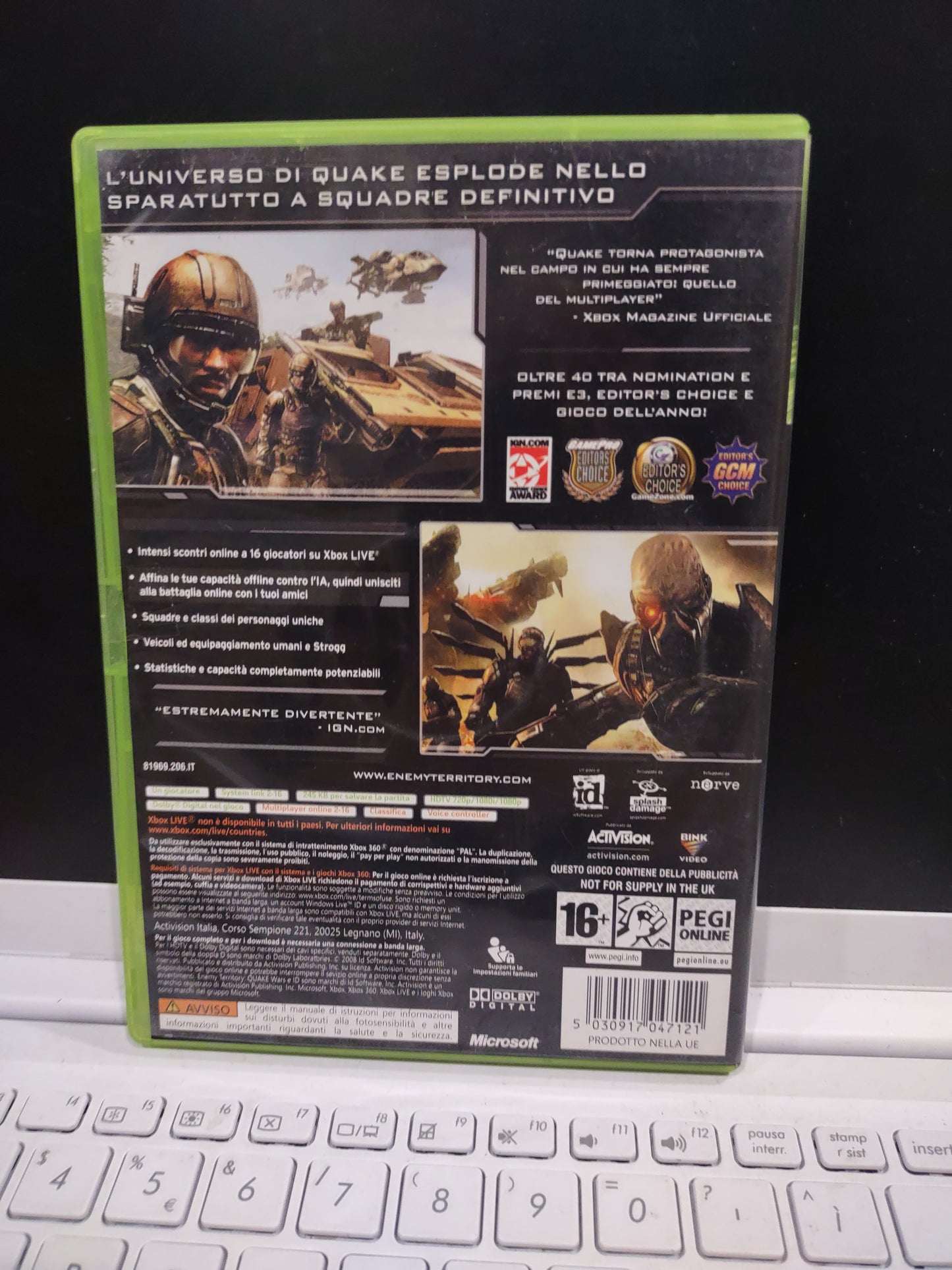 Gioco Xbox 360 enemy territory quake Wars