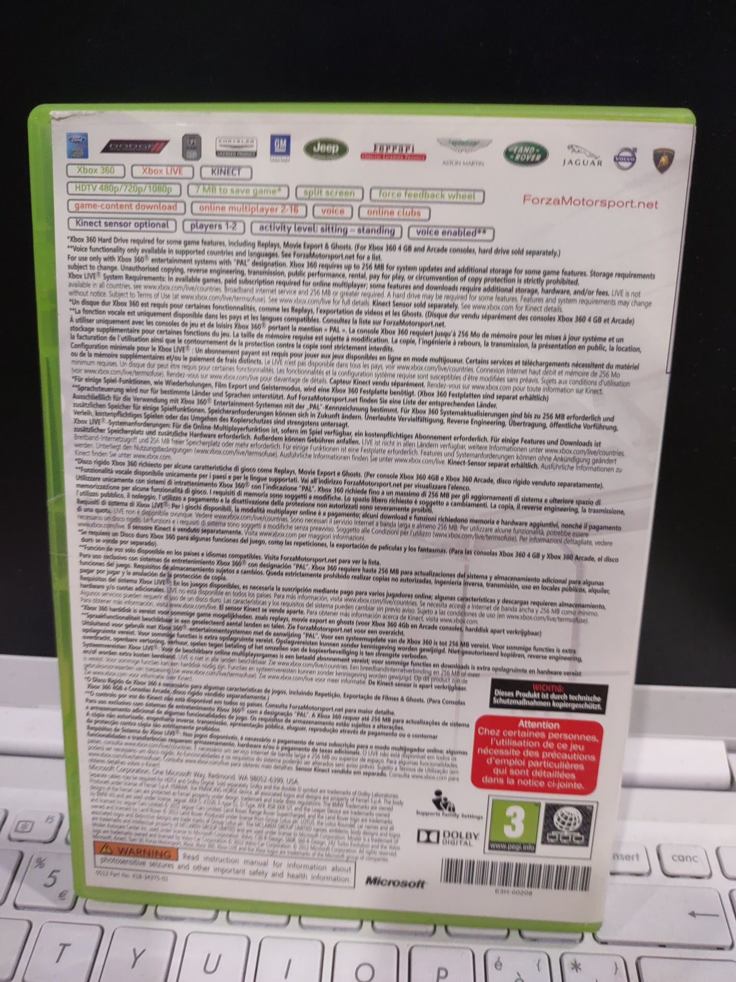 Gioco Xbox 360 forza Motorsport 4 bundle Copy