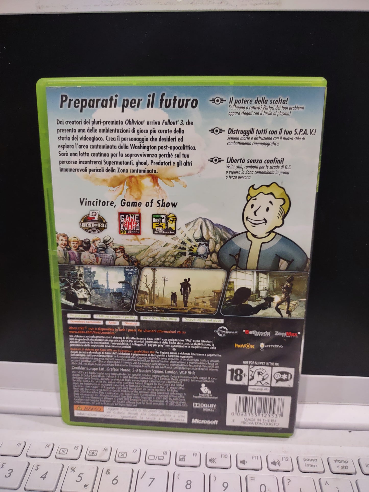 Gioco Xbox 360 fallout 3