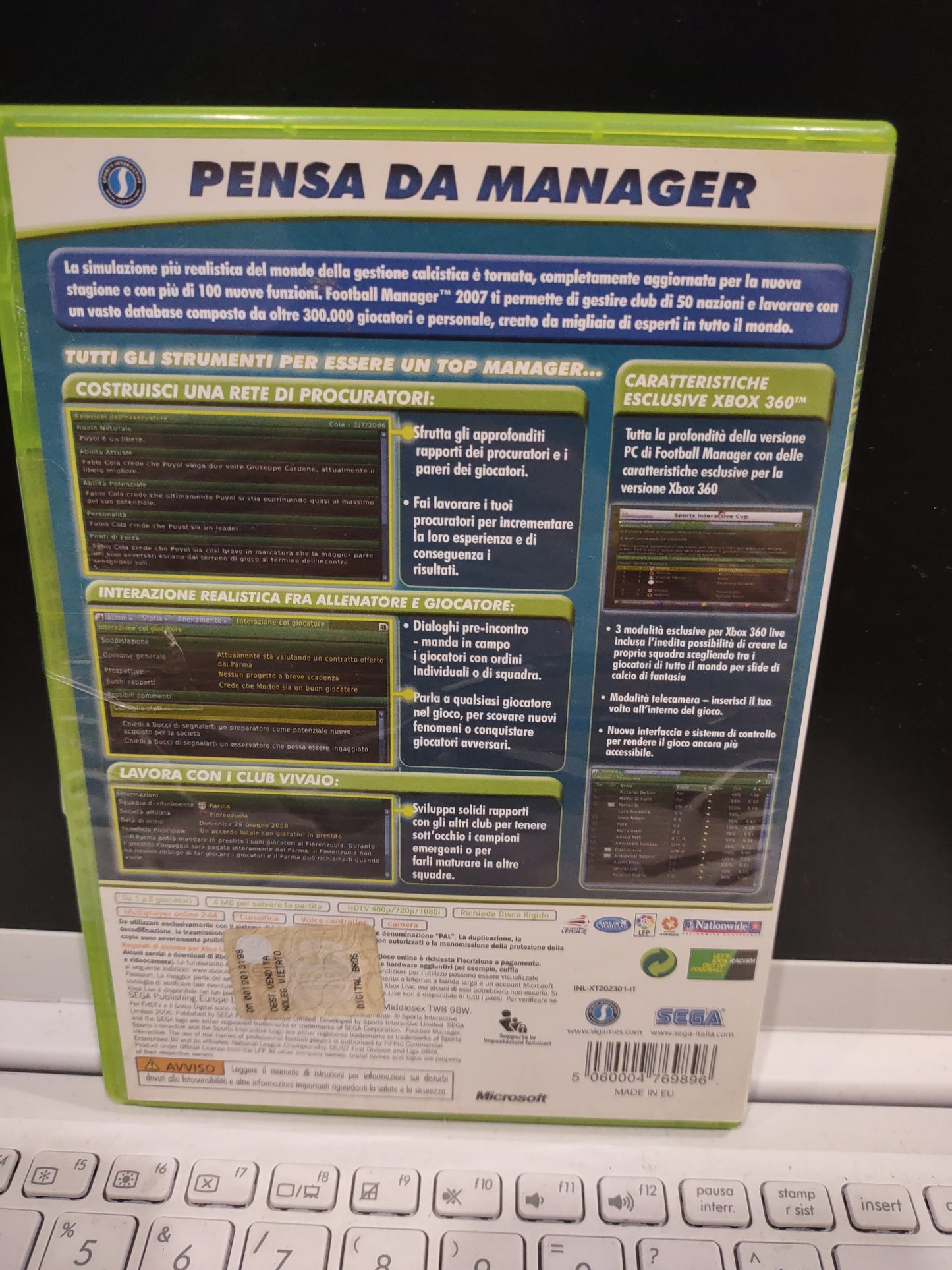Gioco Xbox 360 football manager 2007