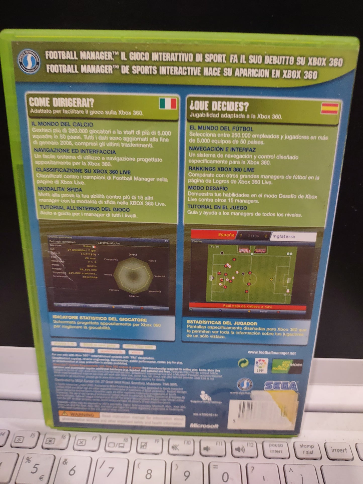 Gioco Xbox 360 football manager 2006