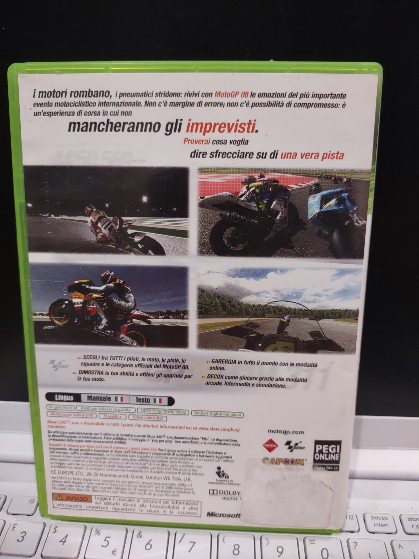 Gioco Xbox 360 moto GP 08 2008