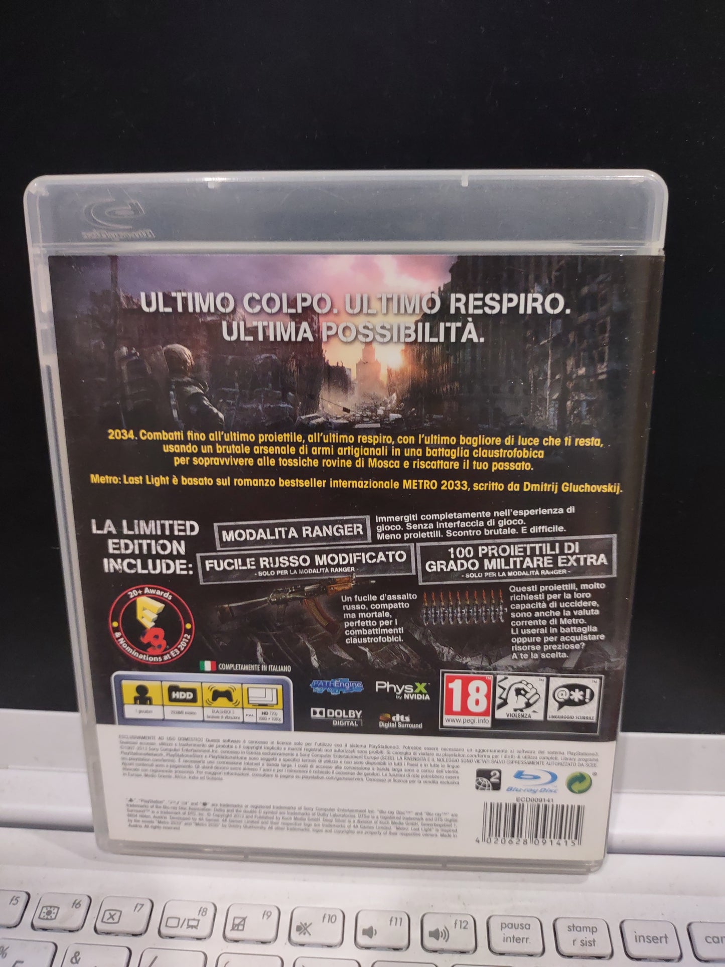 Gioco PlayStation PS3 Metro last light limited edition ita