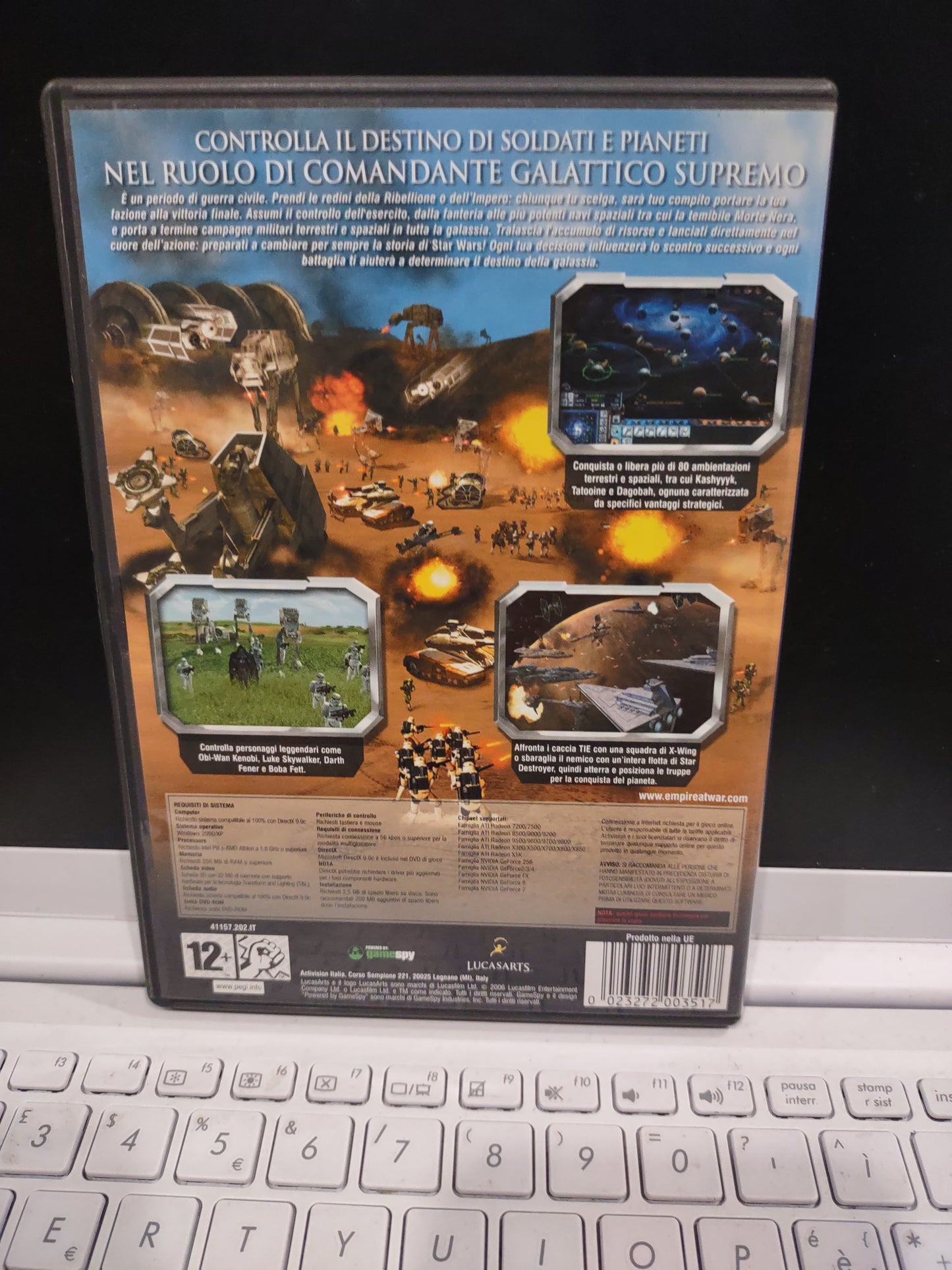 Gioco PC computer star wars l'impero in guerra