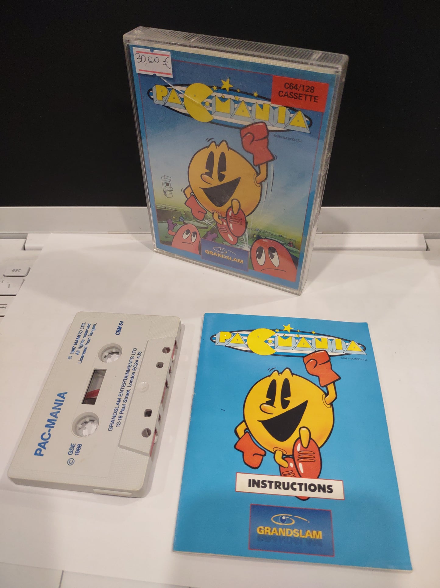 Gioco commodore cassette c64 128 pacmania