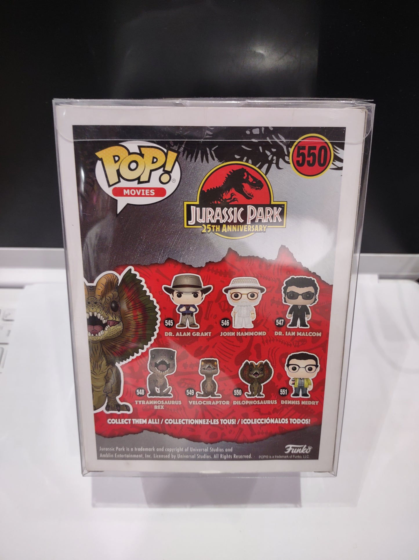 Pop funko movies Jurassic Park 25th anniversary 550 Chase dilophosaurus