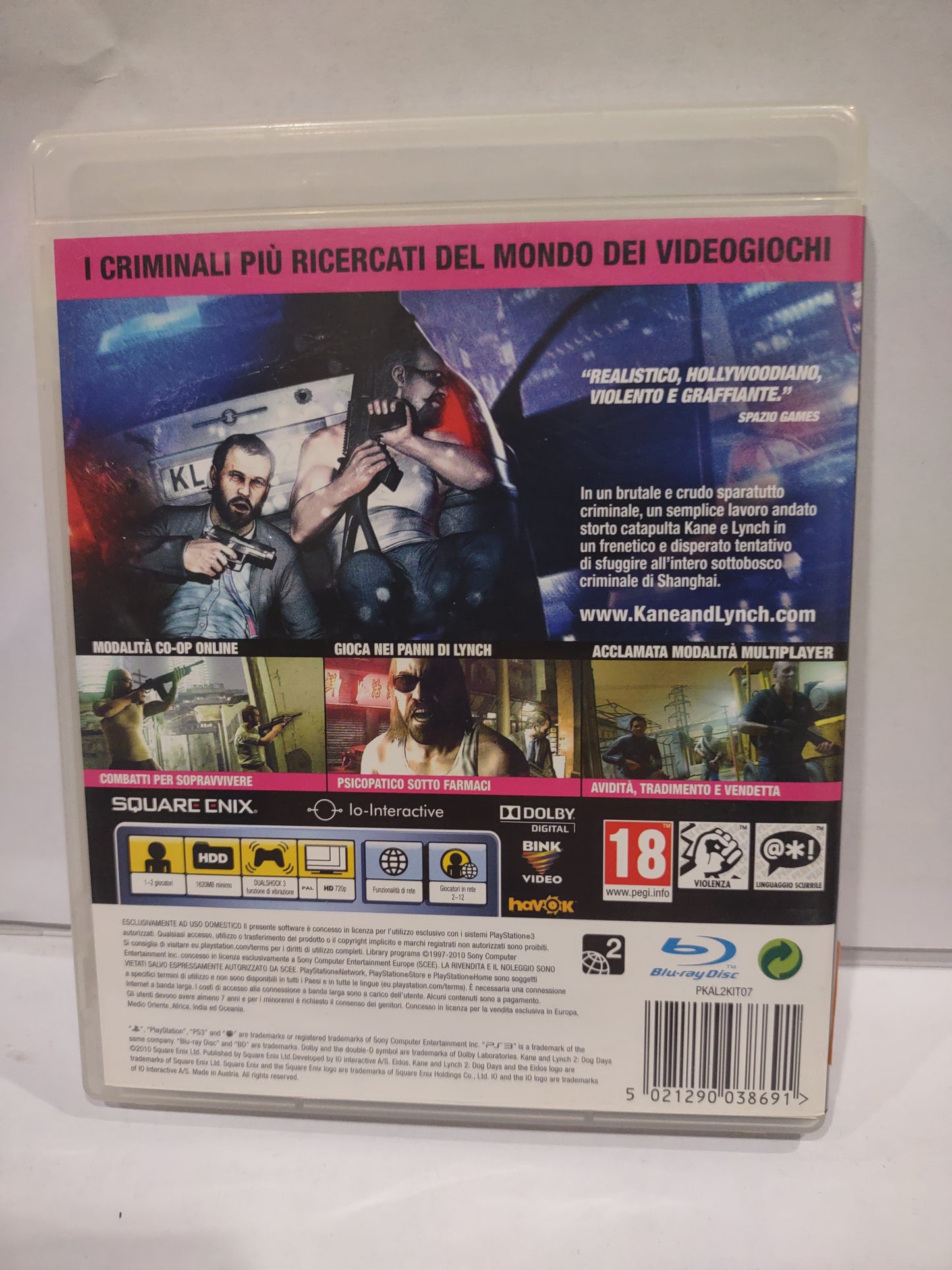 Gioco PlayStation ps3 Kane & Lynch 2 dog days