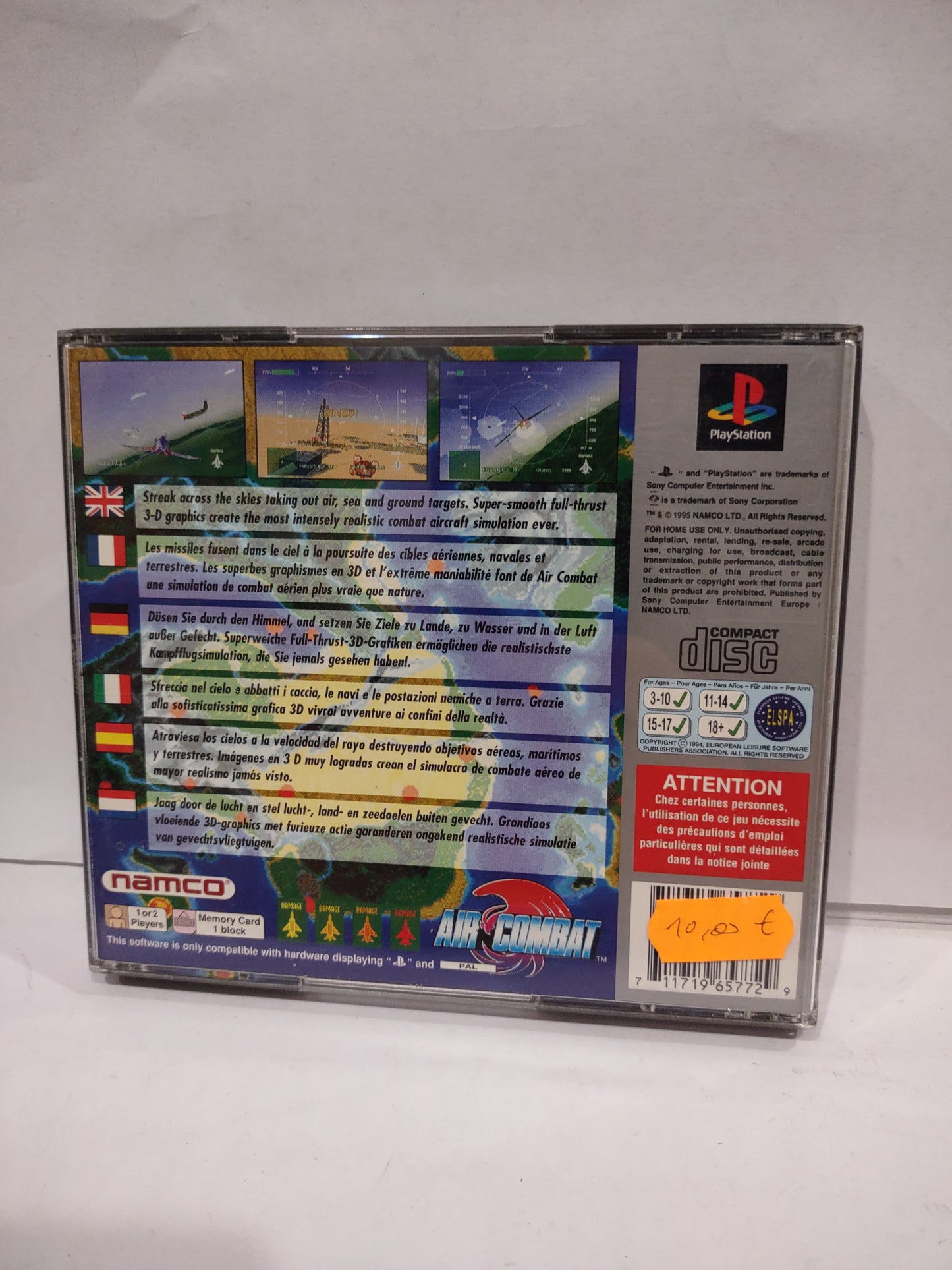 Gioco PlayStation PS1 Air combat Platinum