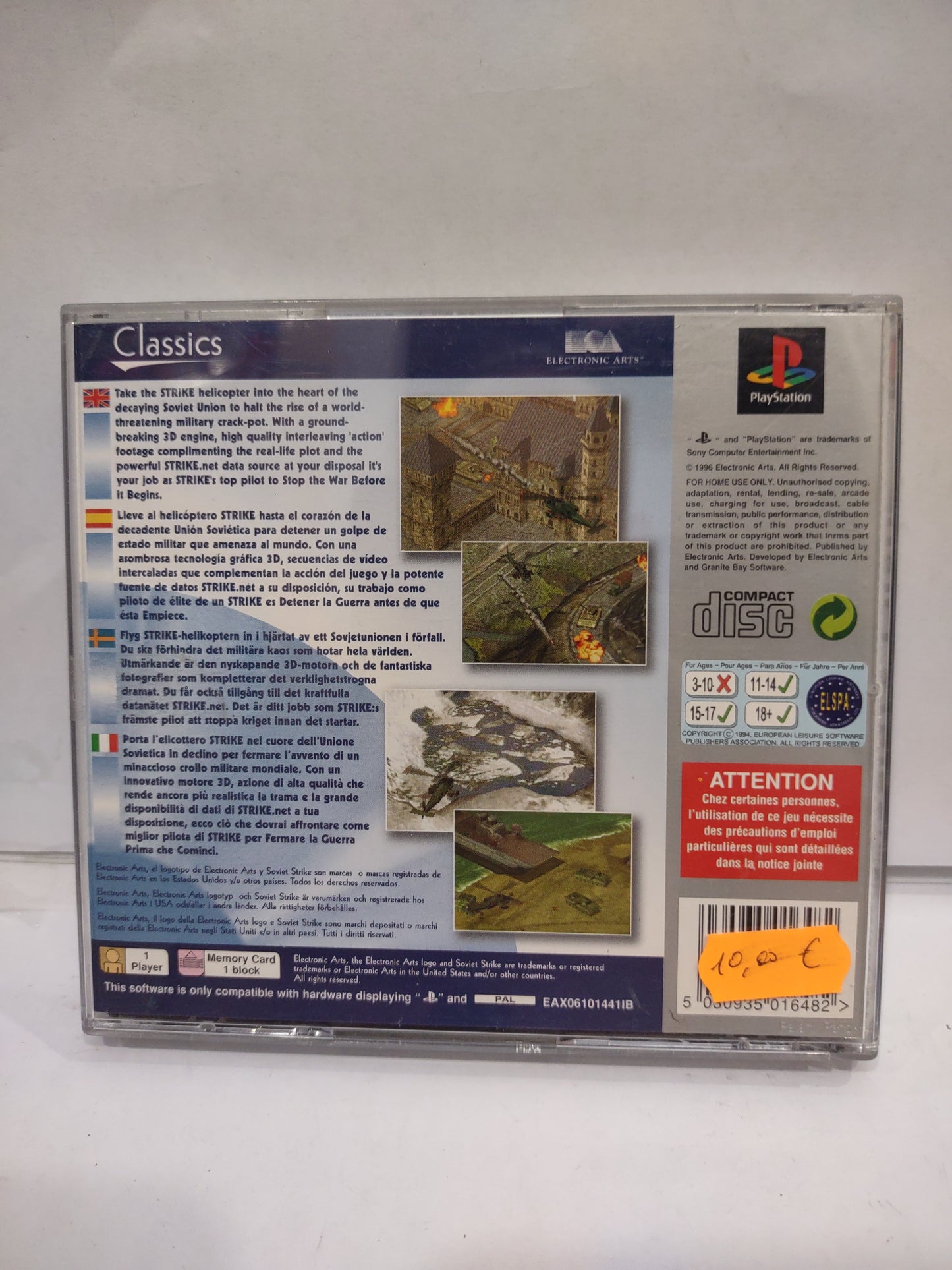Gioco PlayStation PS1 soviet strike Platinum