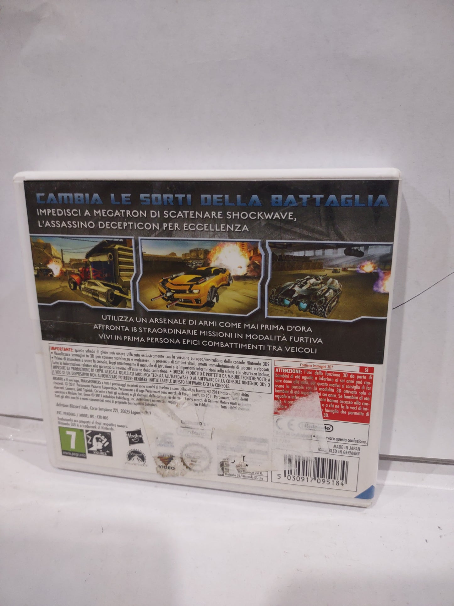 Gioco Nintendo 3ds Transformers stealth Force edition