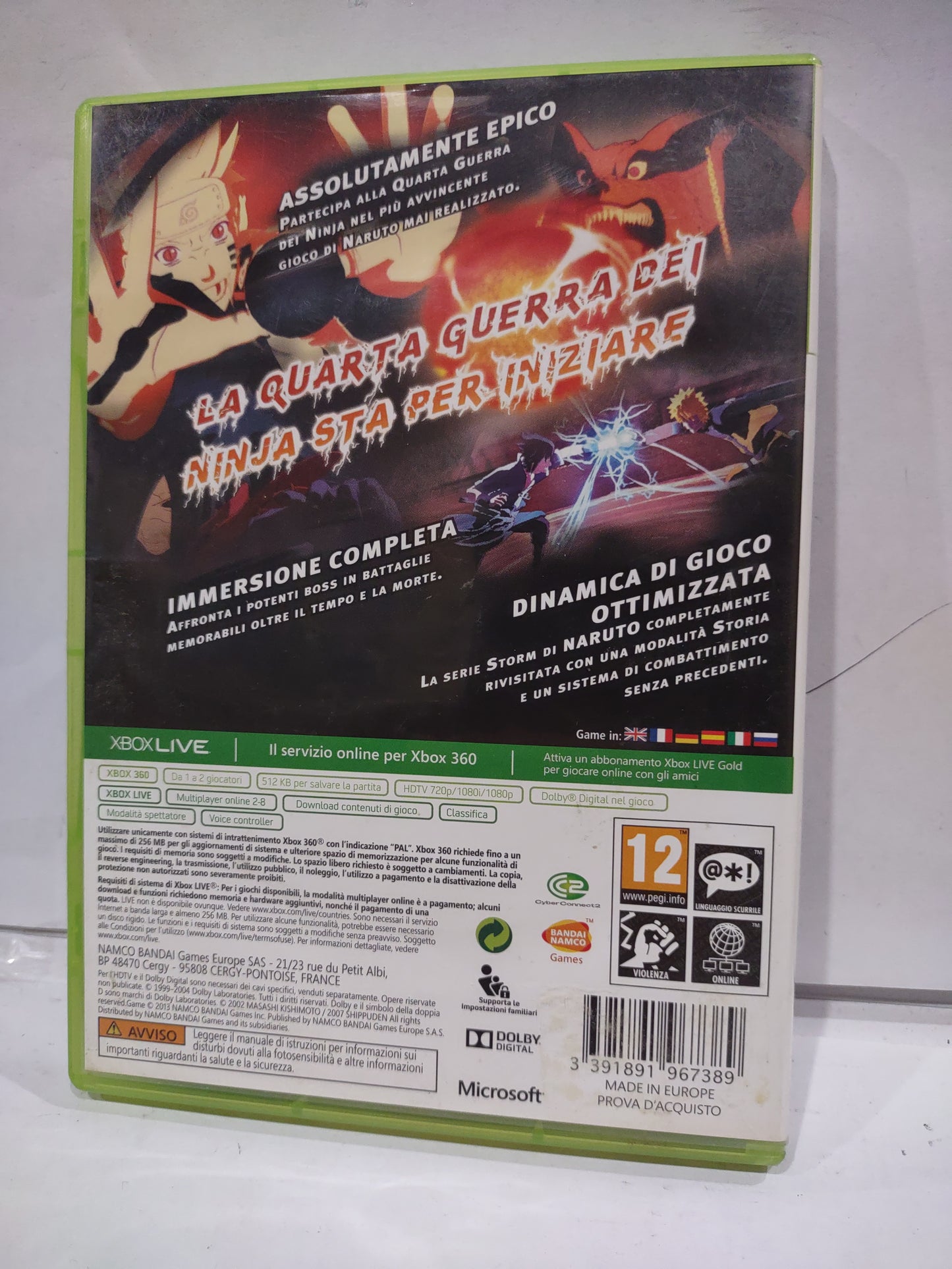 Gioco Xbox 360 Naruto Shippuden ultimate ninja storm 3