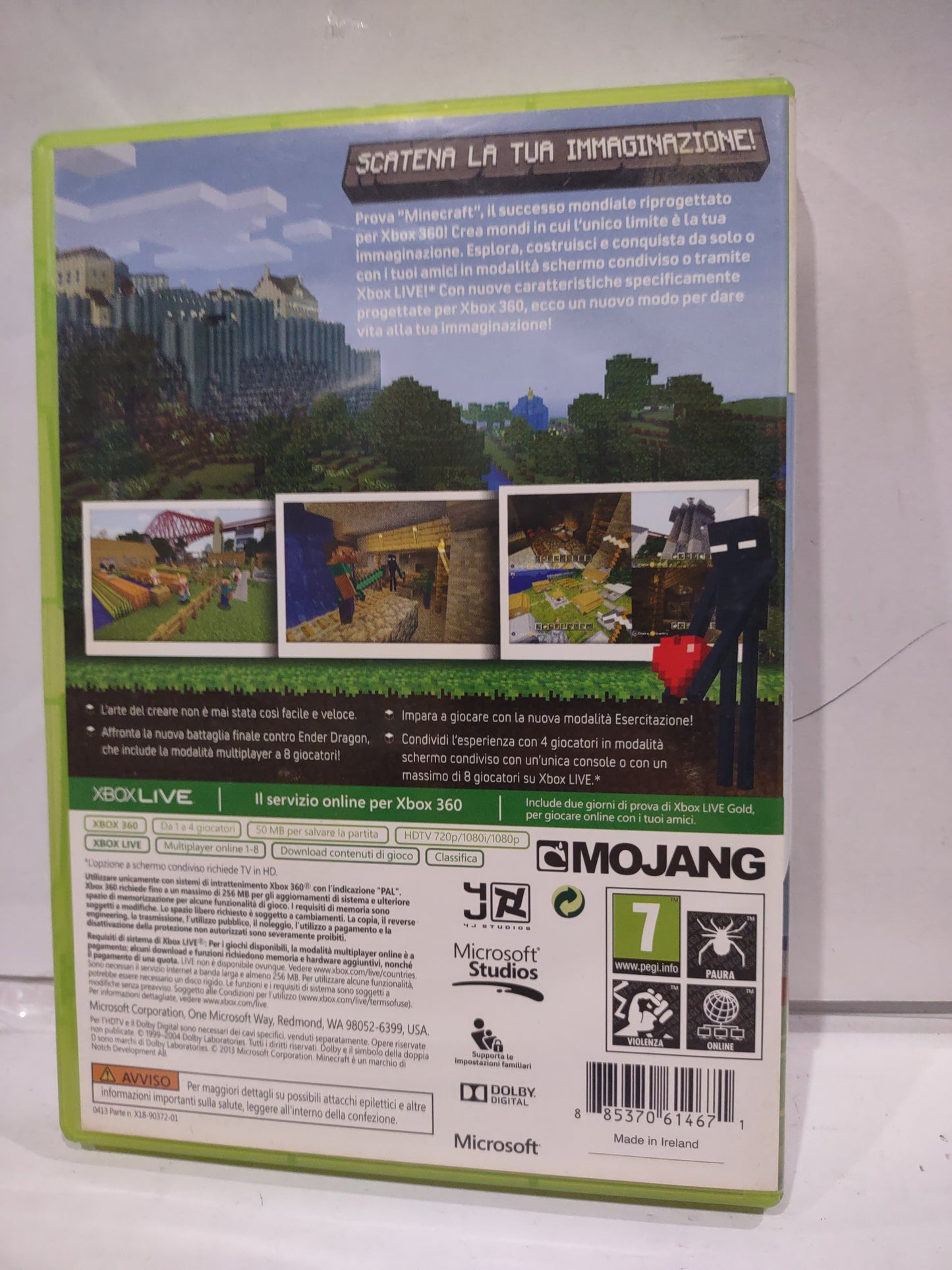 Gioco Xbox 360 edition Minecraft