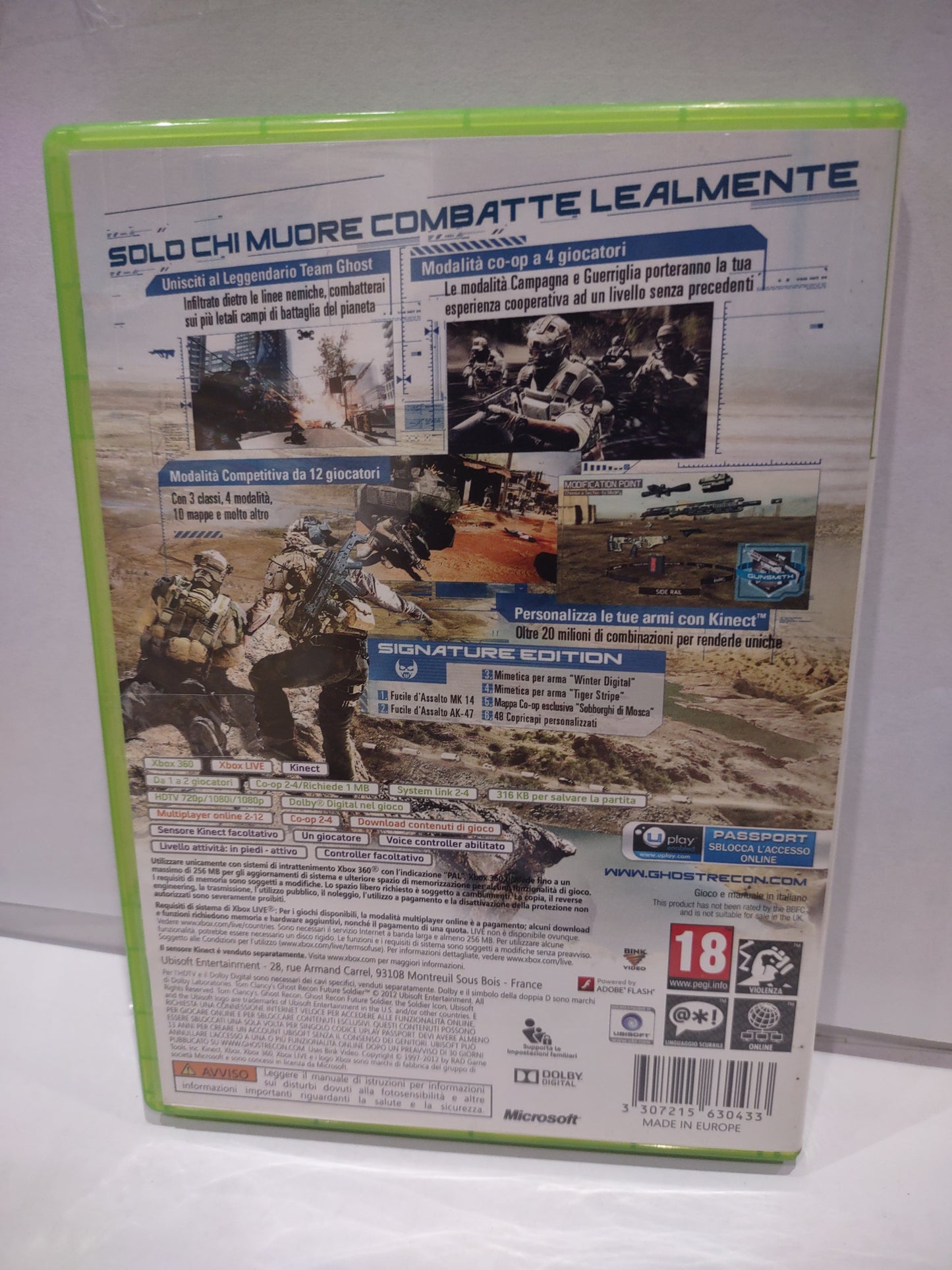 Gioco Xbox 360 Tom clancy's Ghost recon future soldier signature edition