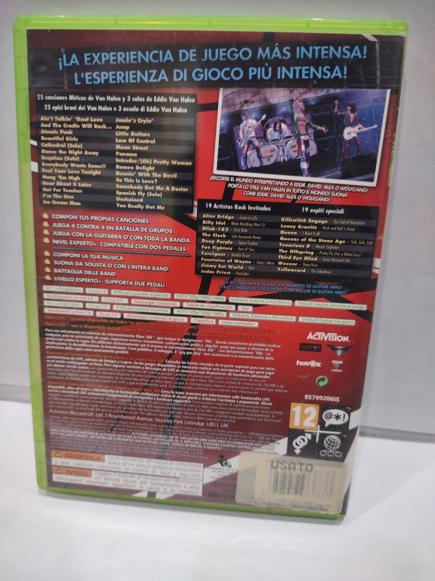 Gioco Xbox 360 Guitar Hero van halen