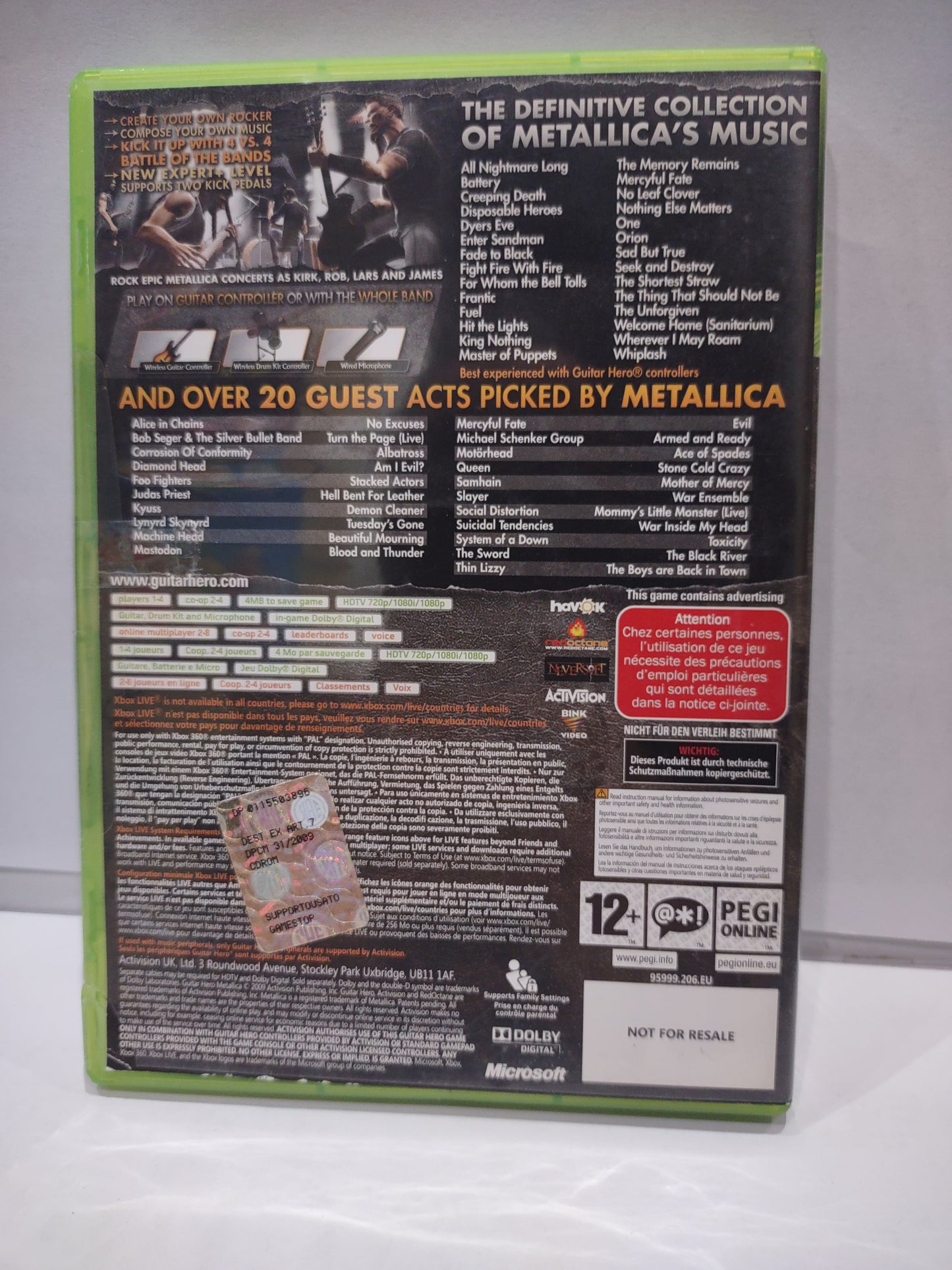 Gioco Xbox 360 Guitar Hero Metallica