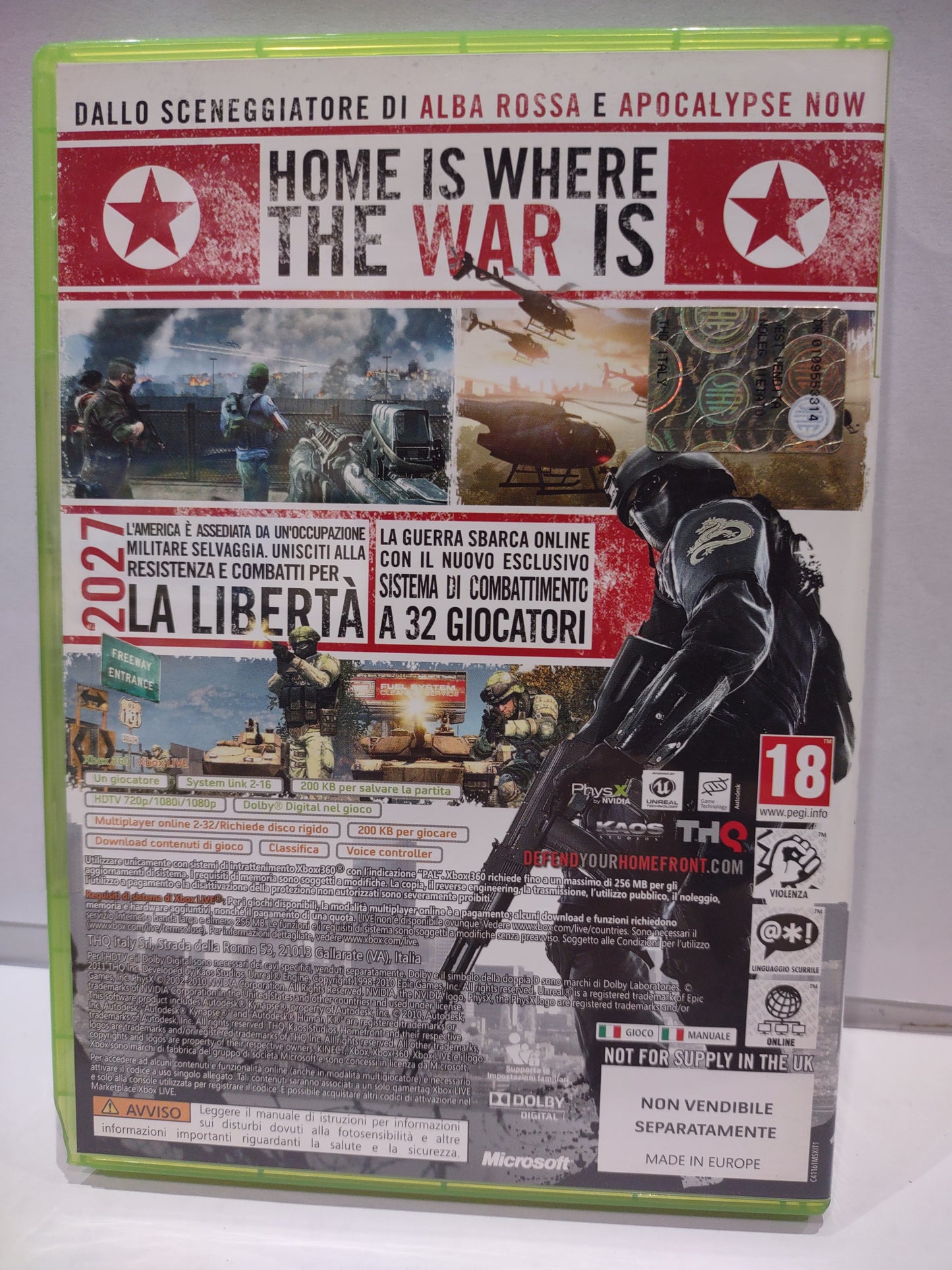 Gioco Xbox 360 homefront