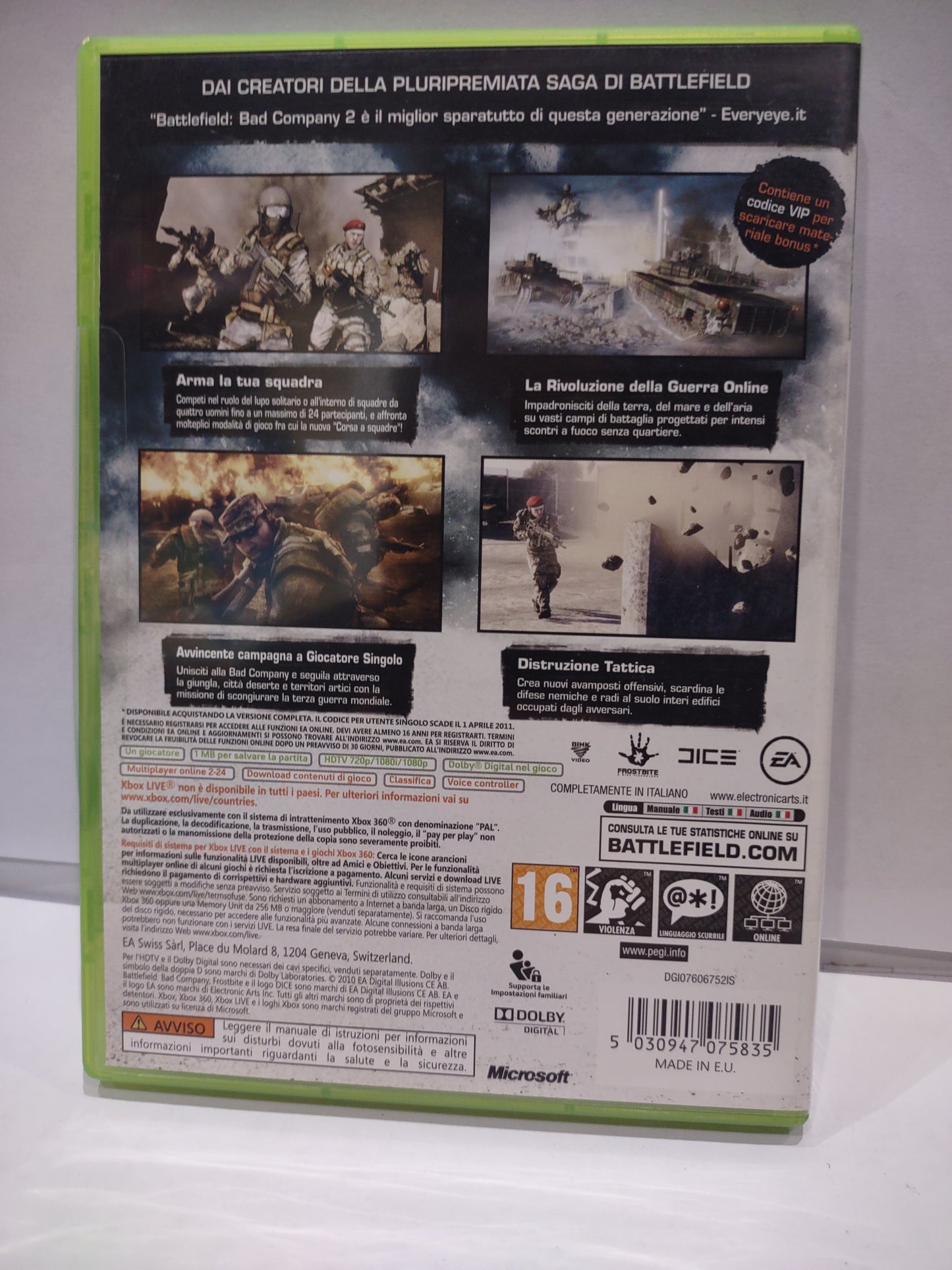 Gioco Xbox 360 Battlefield bad Company 2