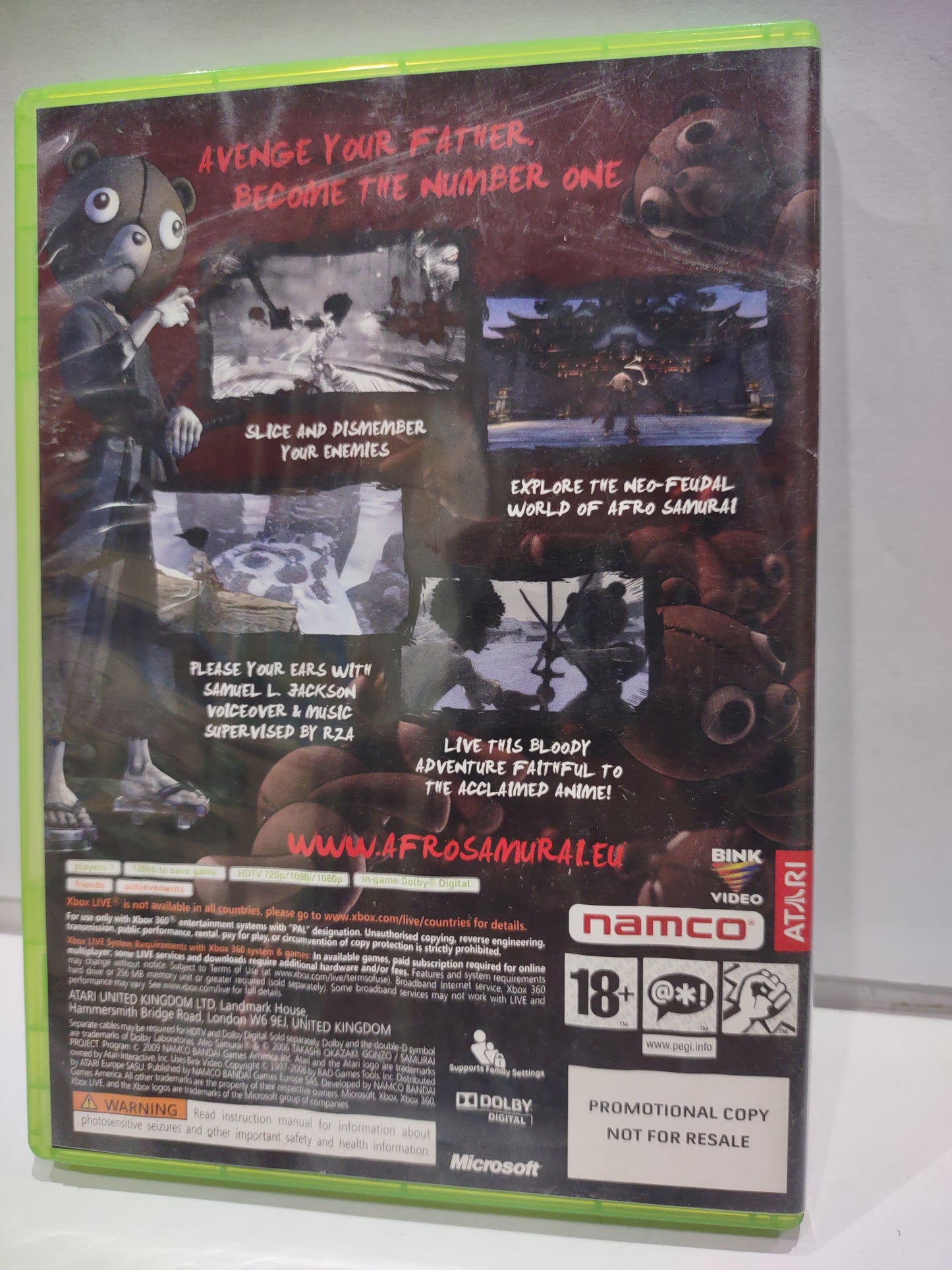 Gioco Xbox 360 Afro samurai promotional Copy