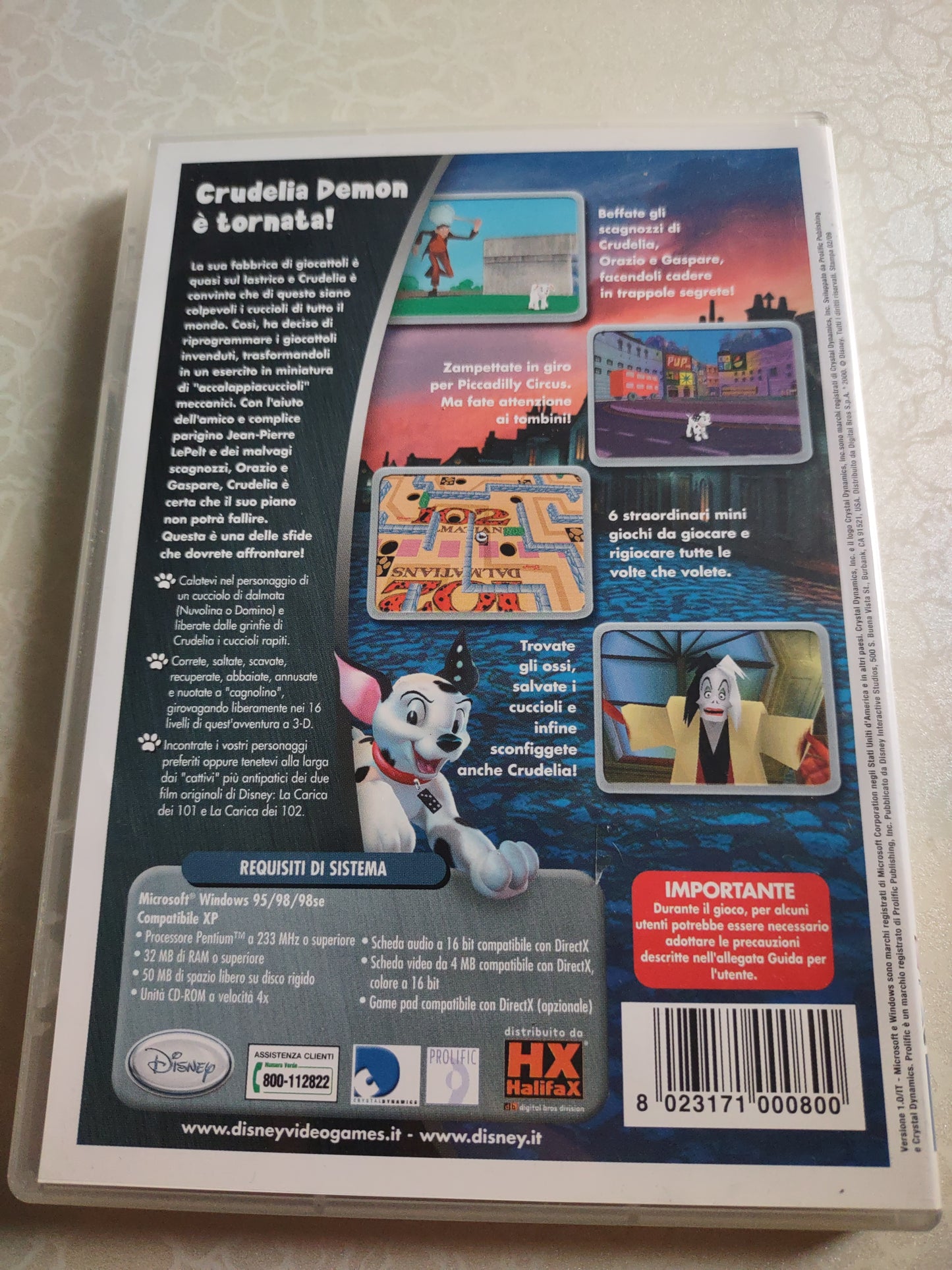 Gioco PC computer Disney action game la carica dei 102 cuccioli alla riscossa