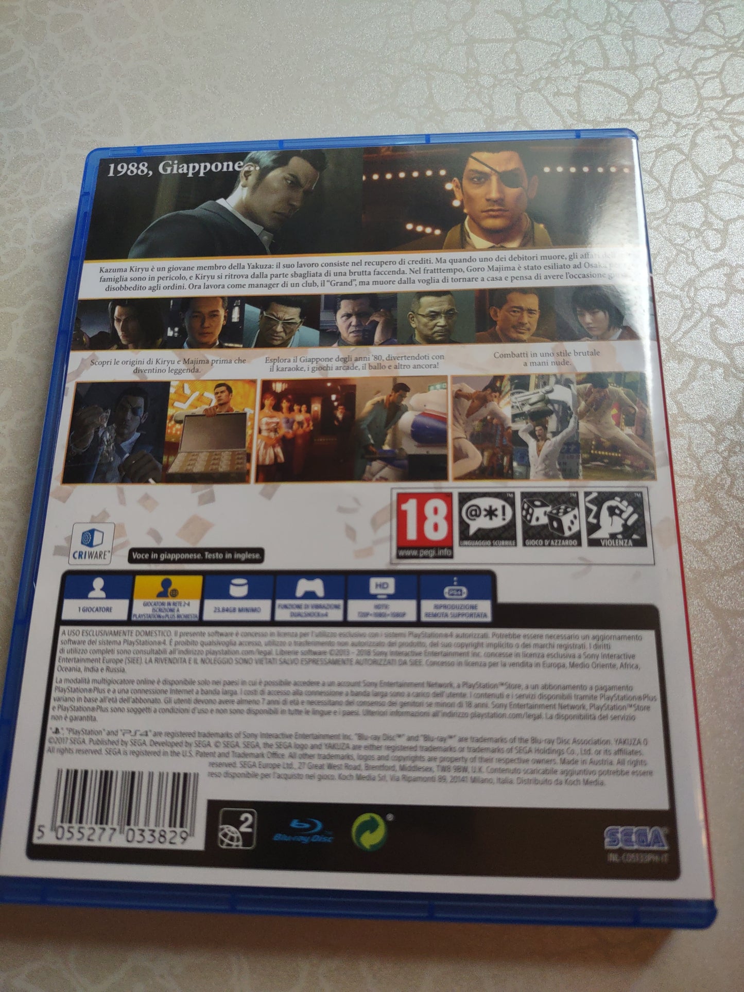 Gioco PlayStation PS4 Yakuza zero