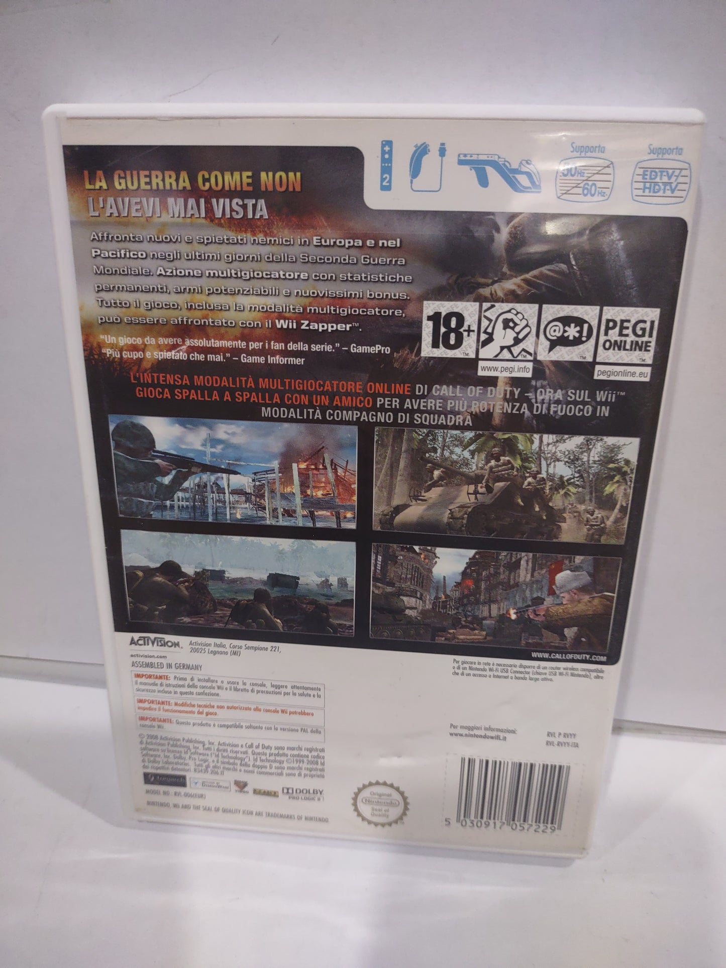 Gioco Nintendo Wii call of duty world at war