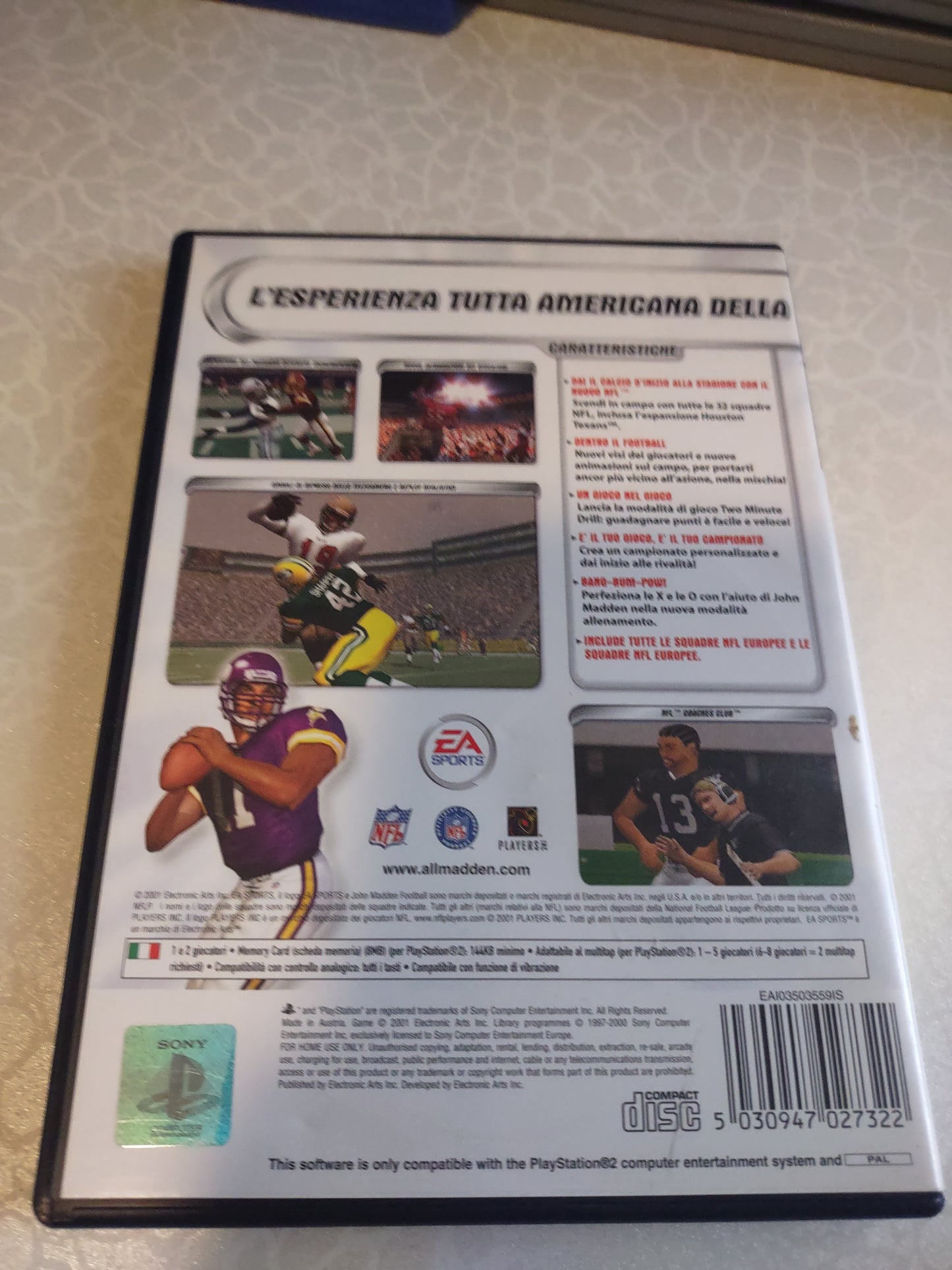 Gioco PlayStation PS2 madden 2002