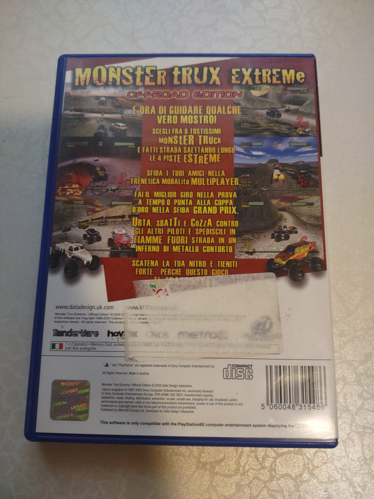 Gioco PlayStation PS2 Monster Trucks Extreme off-road edition