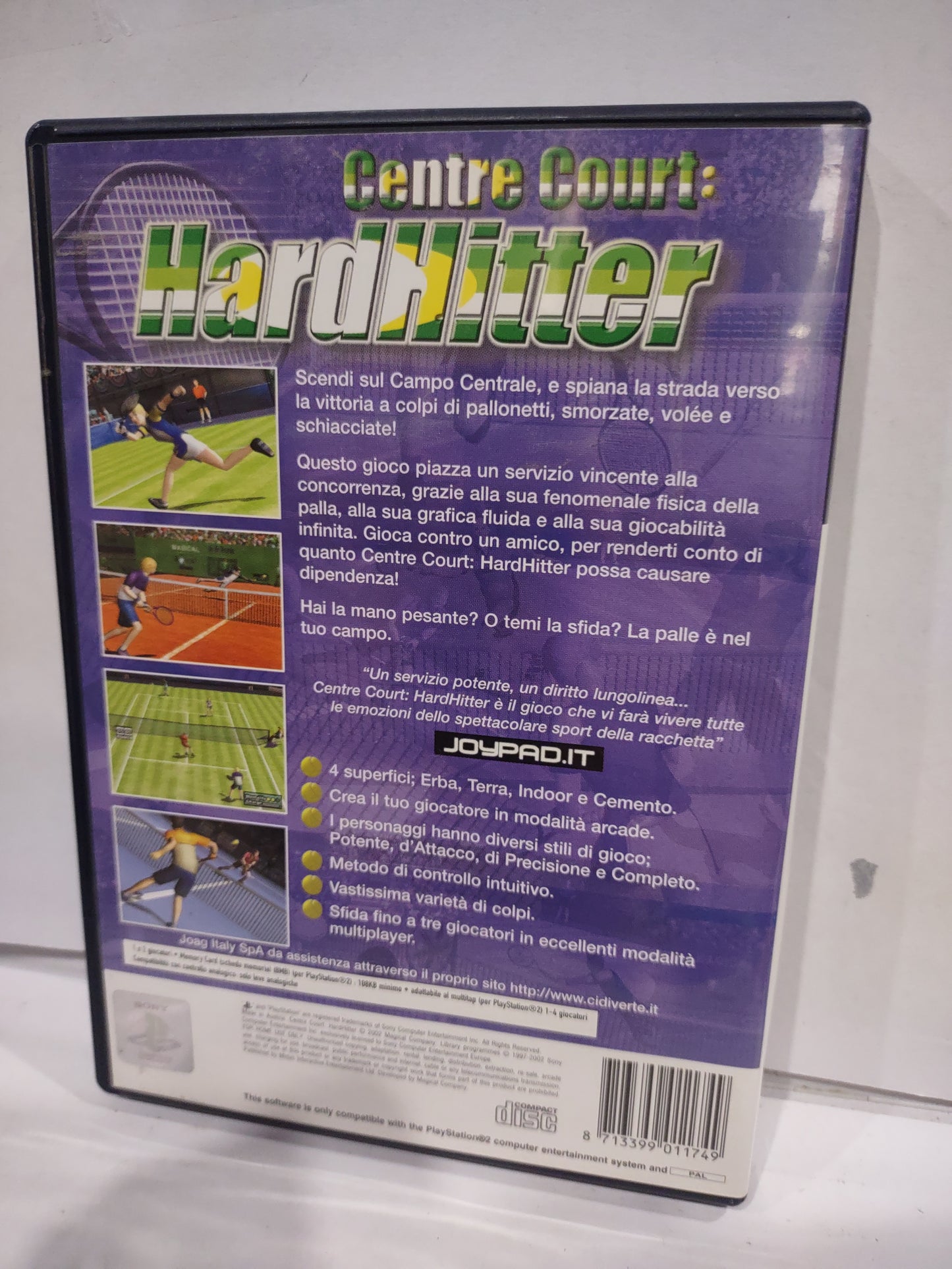 Gioco PlayStation PS2 centre court hardhitter
