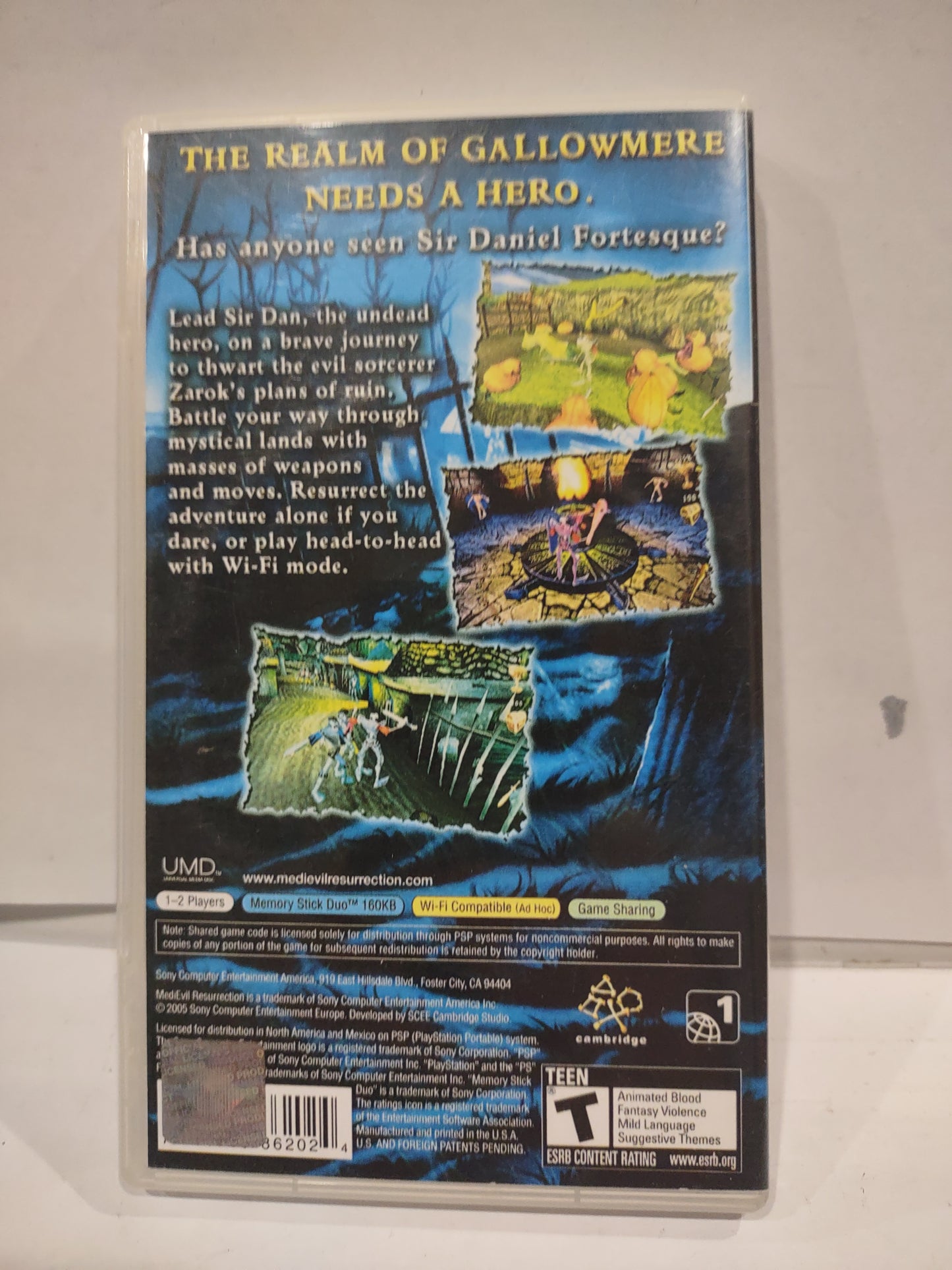 Gioco PlayStation PSP medievil resurrection