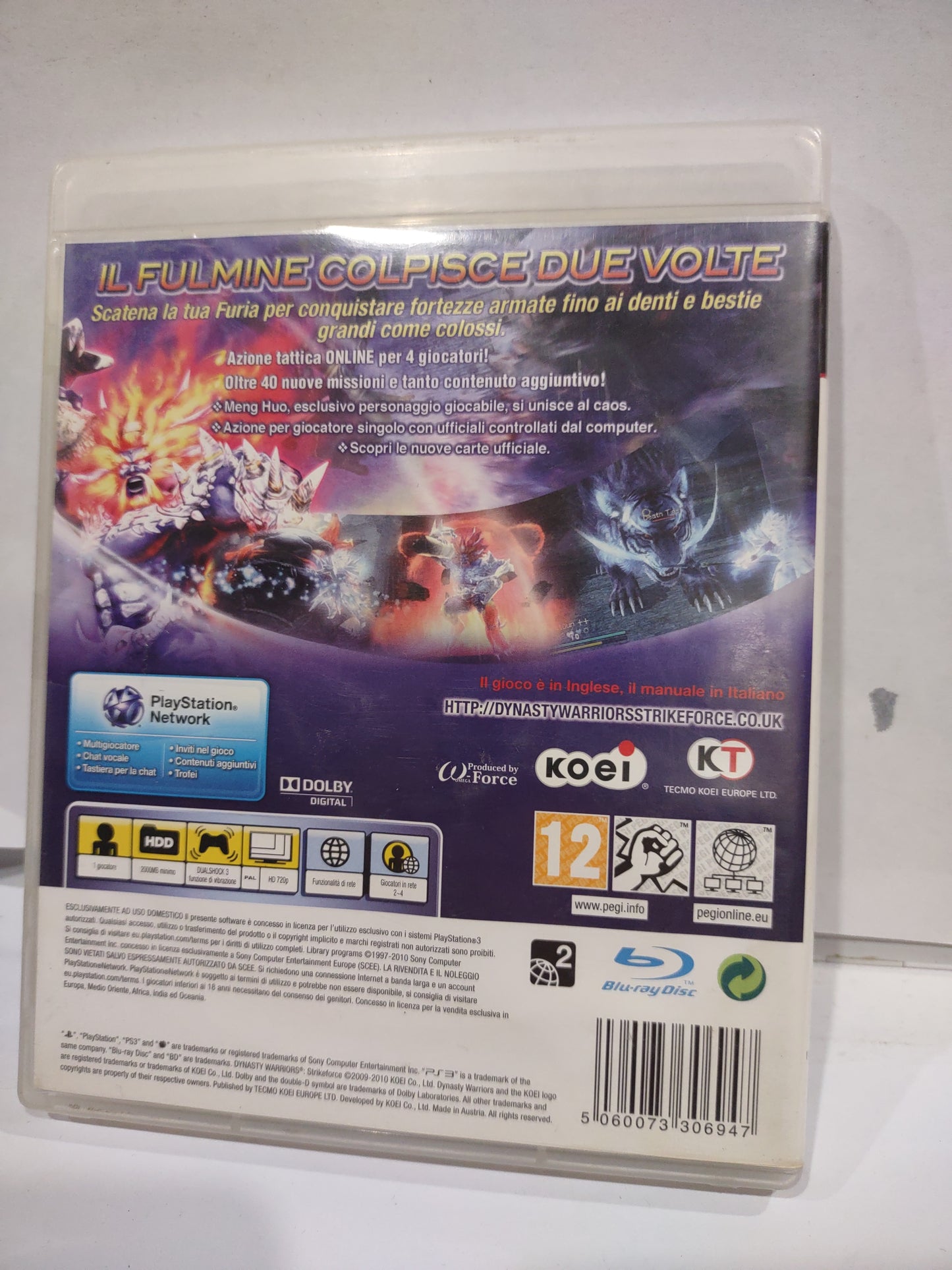 Gioco PlayStation ps3 dynasty Warriors strikeforce