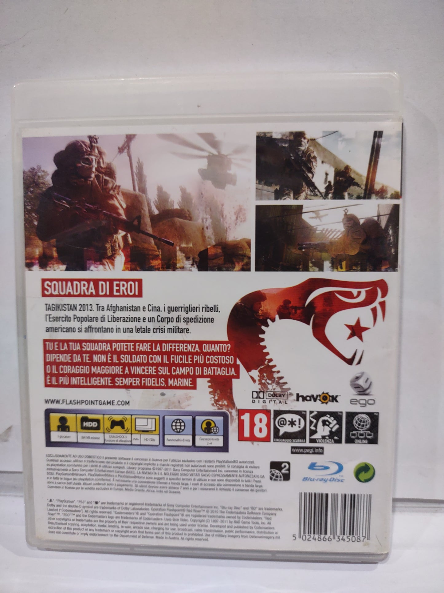 Gioco PlayStation PS3 operation flashpoint Red River