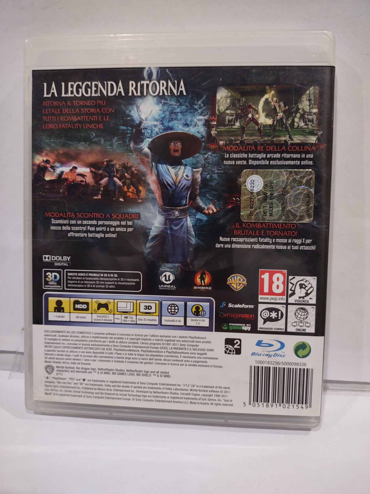 Gioco PlayStation PS3 mortal Kombat
