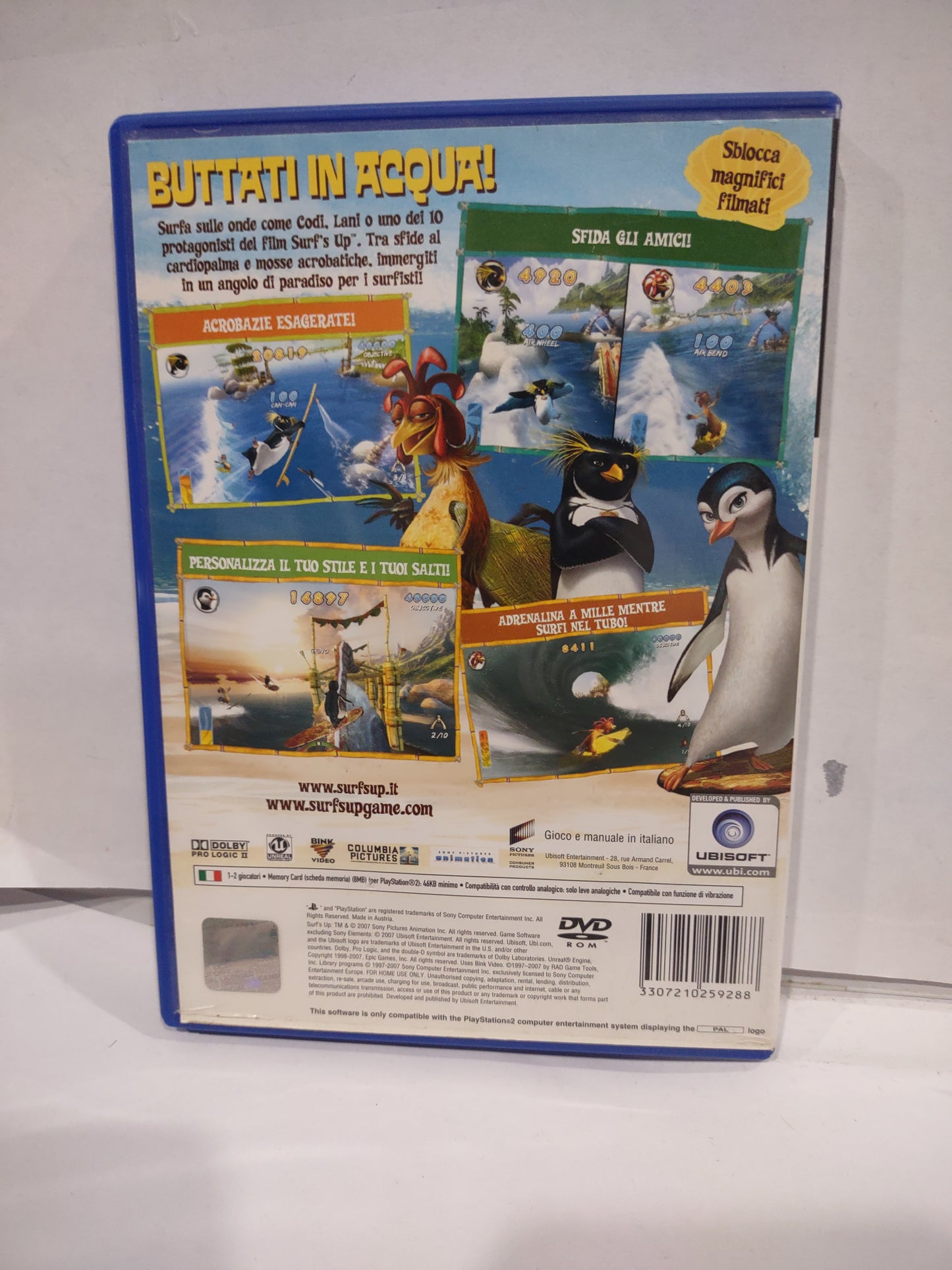 Gioco PlayStation PS2 surf up i re delle onde