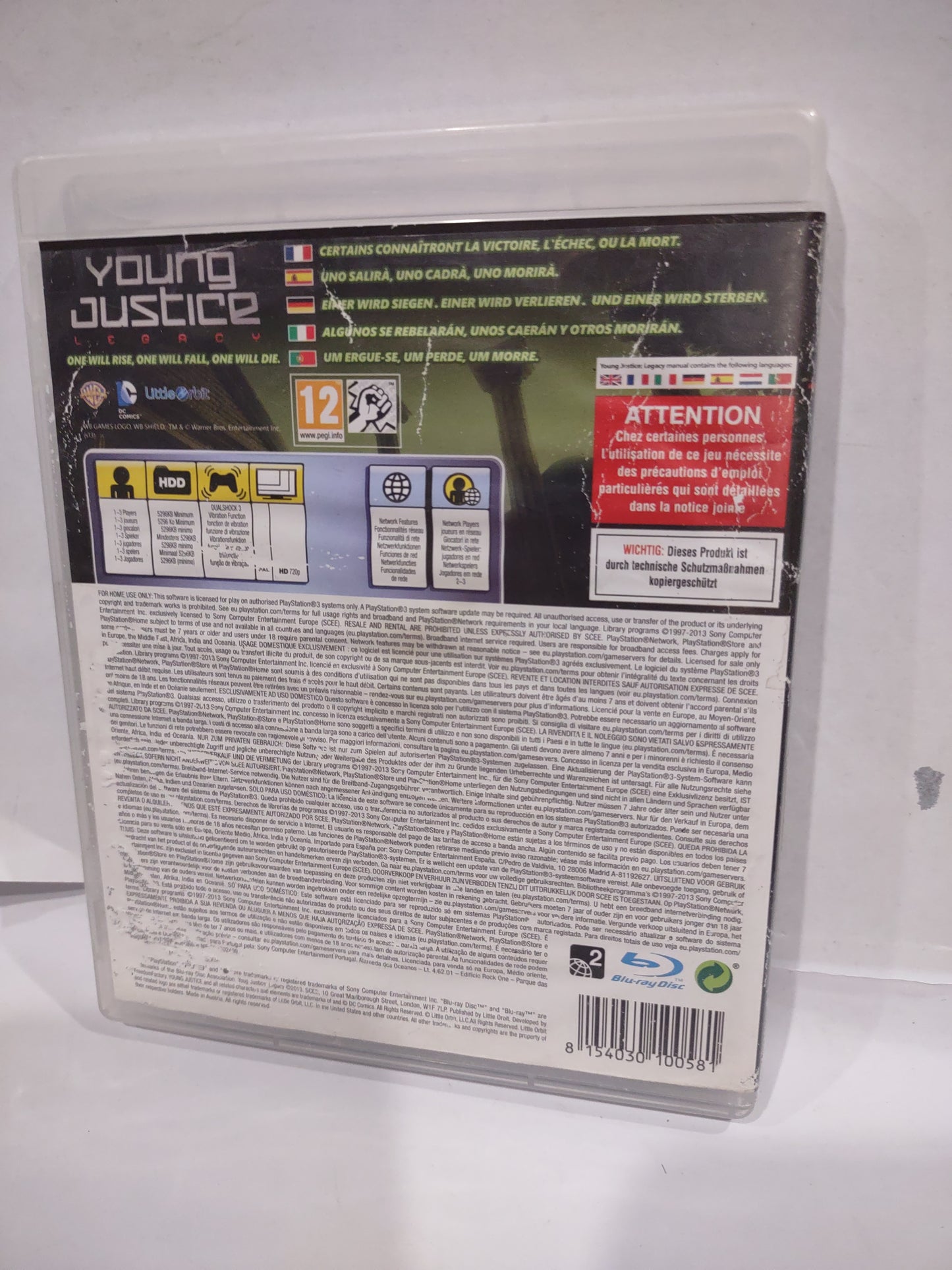 Gioco PlayStation ps3 young Justice Legacy