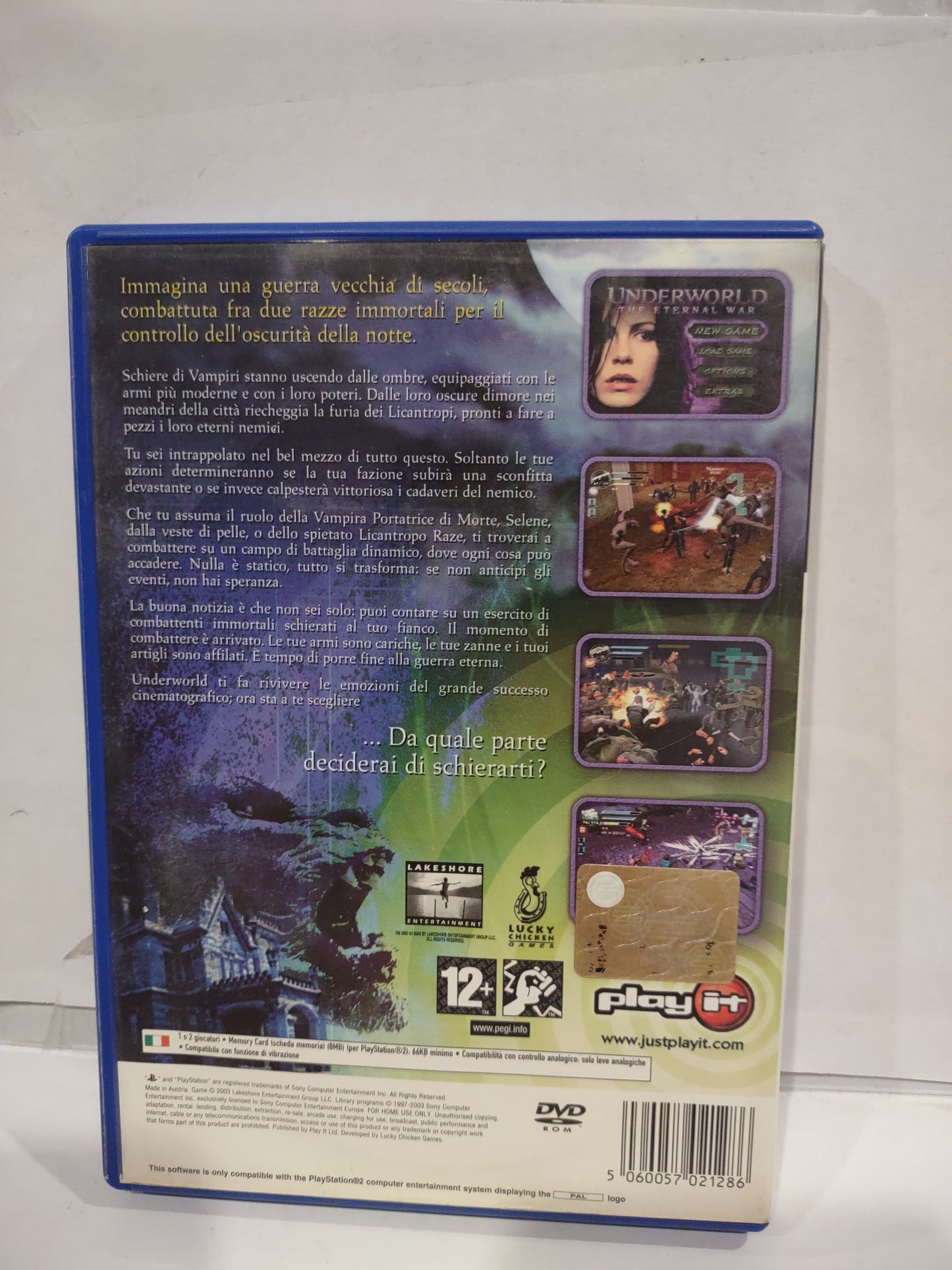 Gioco PlayStation PS2 Underworld the eternal war