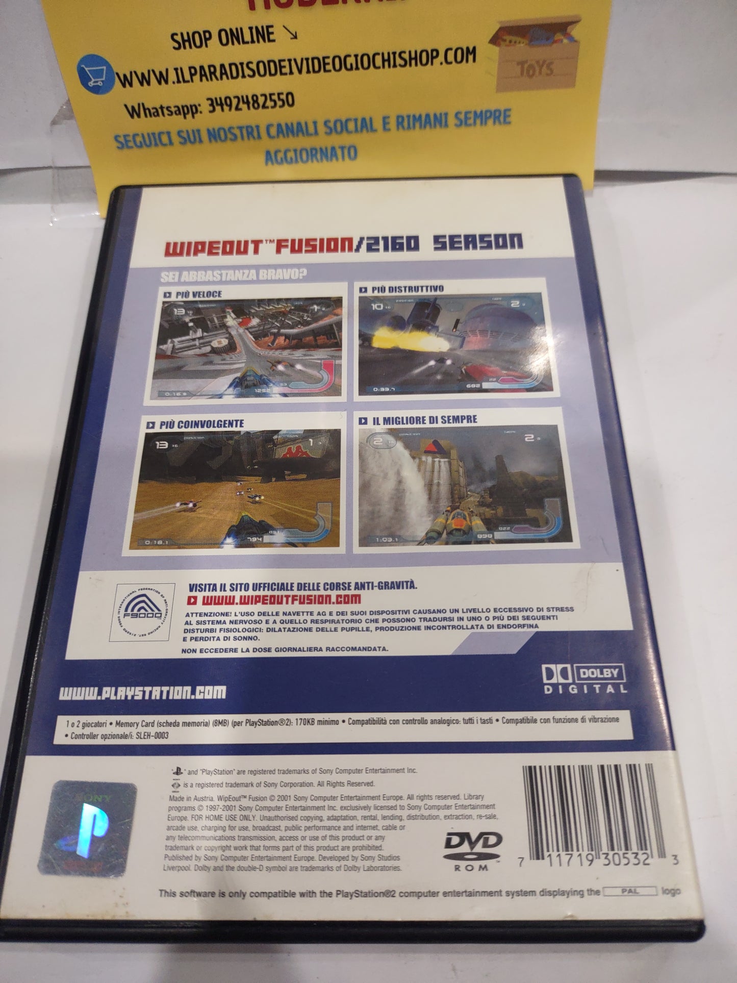 Gioco PlayStation PS2 wipeout fusion