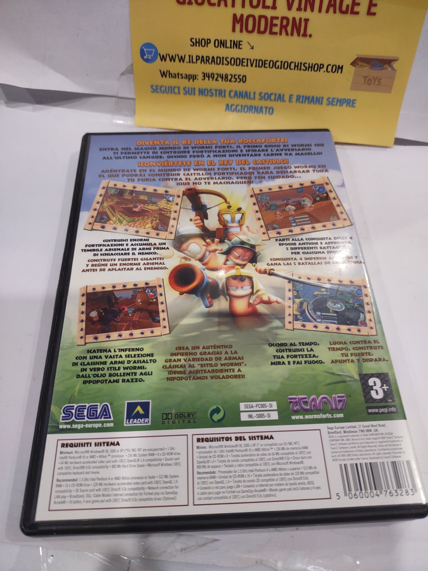 Gioco PC computer Worms forts under siege