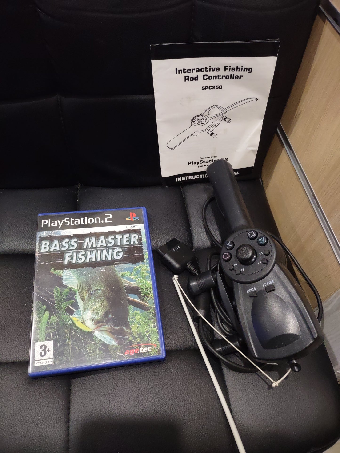 Gioco PlayStation PS2 basso master fishing con fishing Rod controller